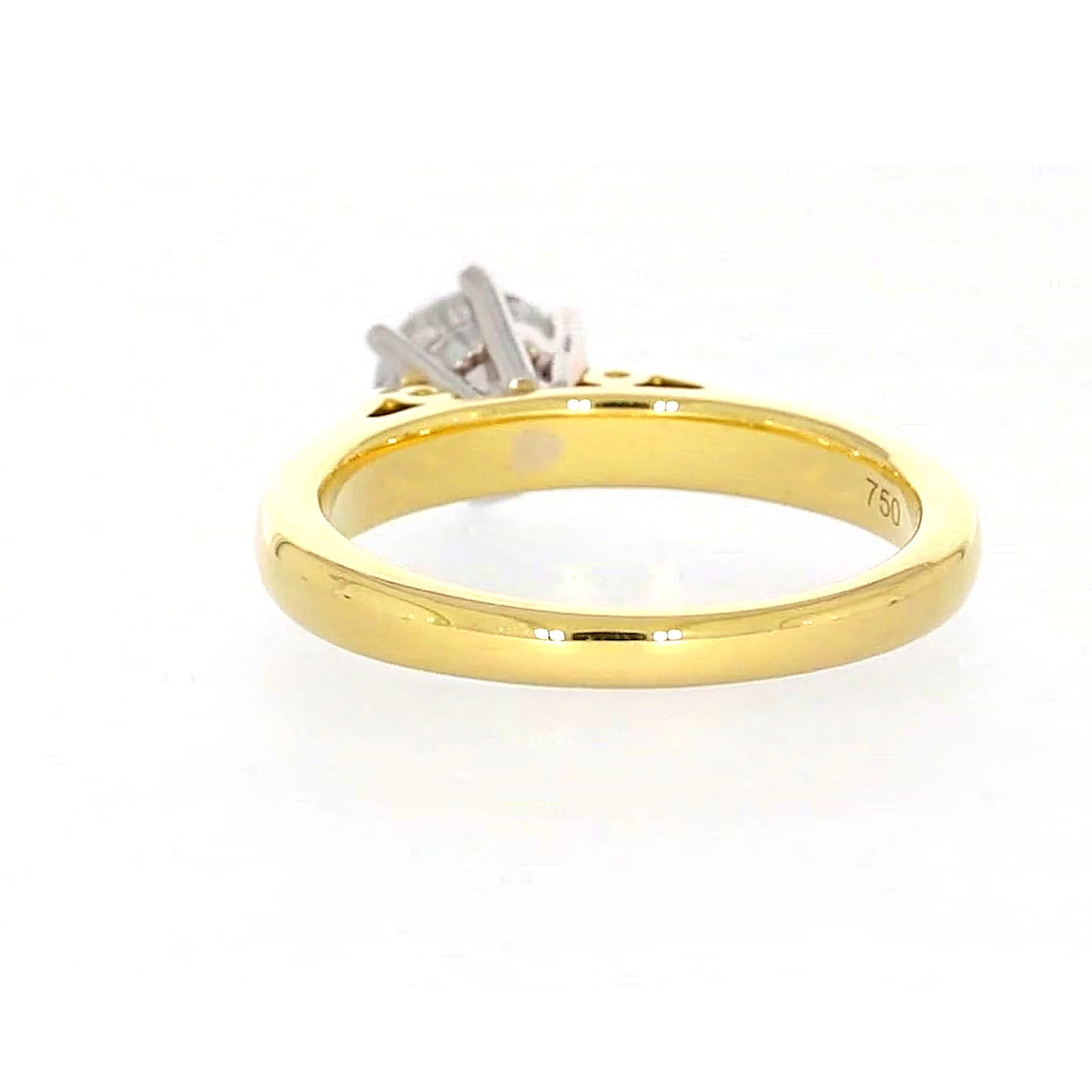 Solitaire 18ct Two Tone Gold Round Brilliant Cut with 1 CARAT of Diamonds Ring - Image 35
