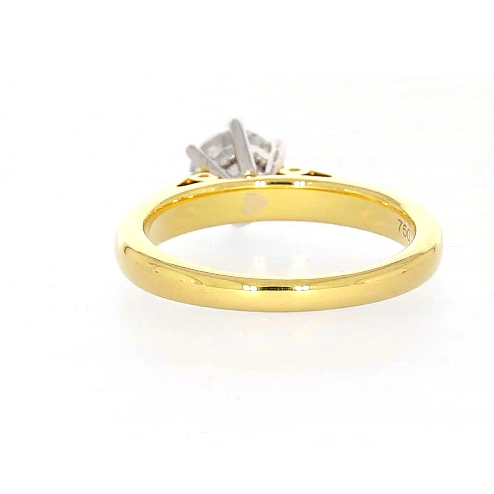 Solitaire 18ct Two Tone Gold Round Brilliant Cut with 1 CARAT of Diamonds Ring - Image 36