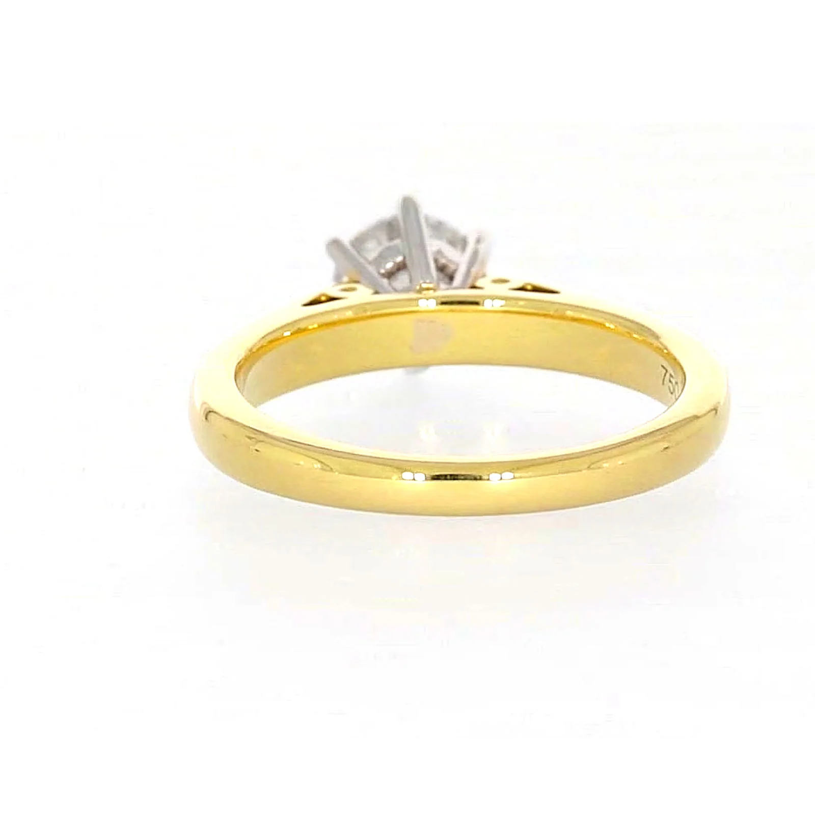 Solitaire 18ct Two Tone Gold Round Brilliant Cut with 1 CARAT of Diamonds Ring - Image 37
