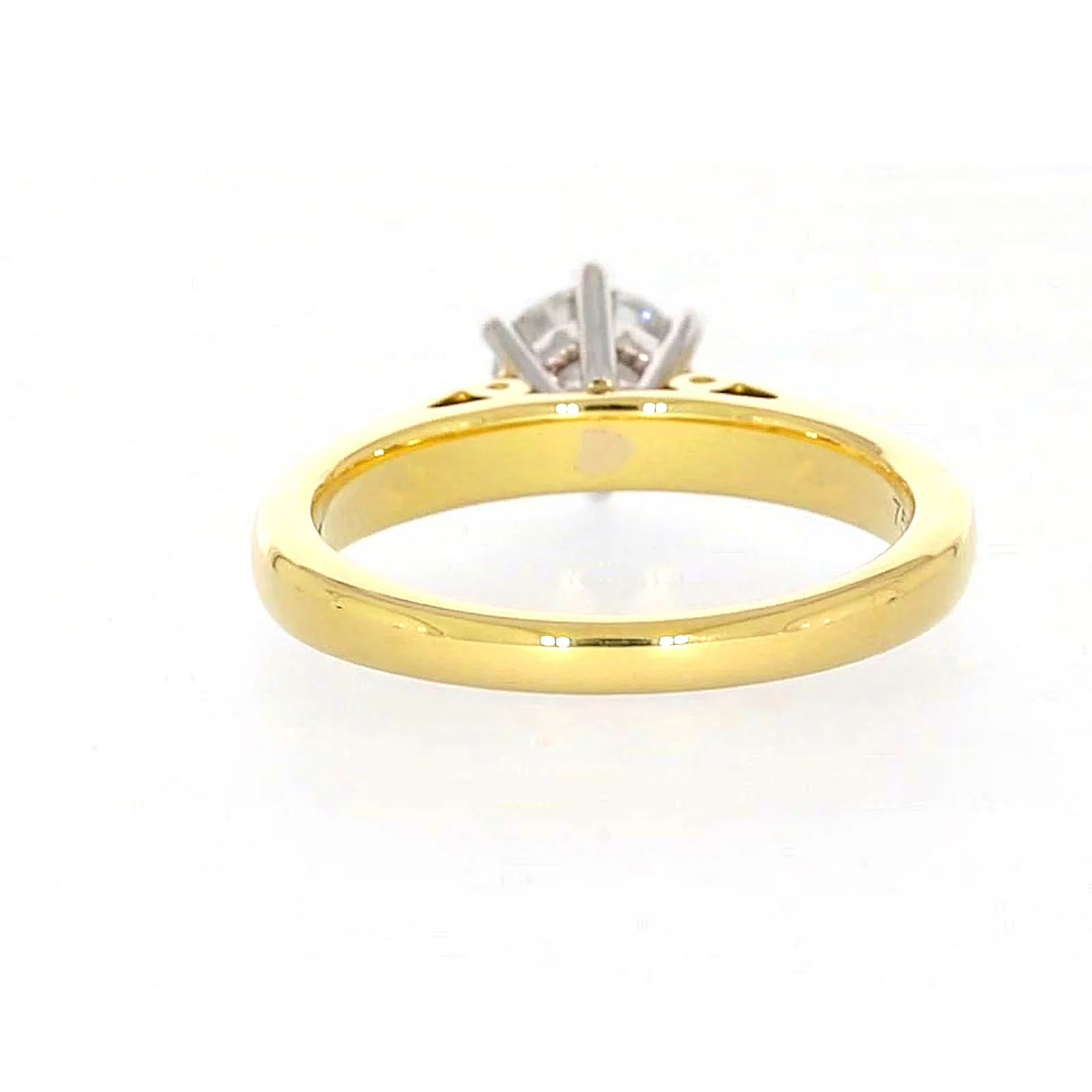 Solitaire 18ct Two Tone Gold Round Brilliant Cut with 1 CARAT of Diamonds Ring - Image 38