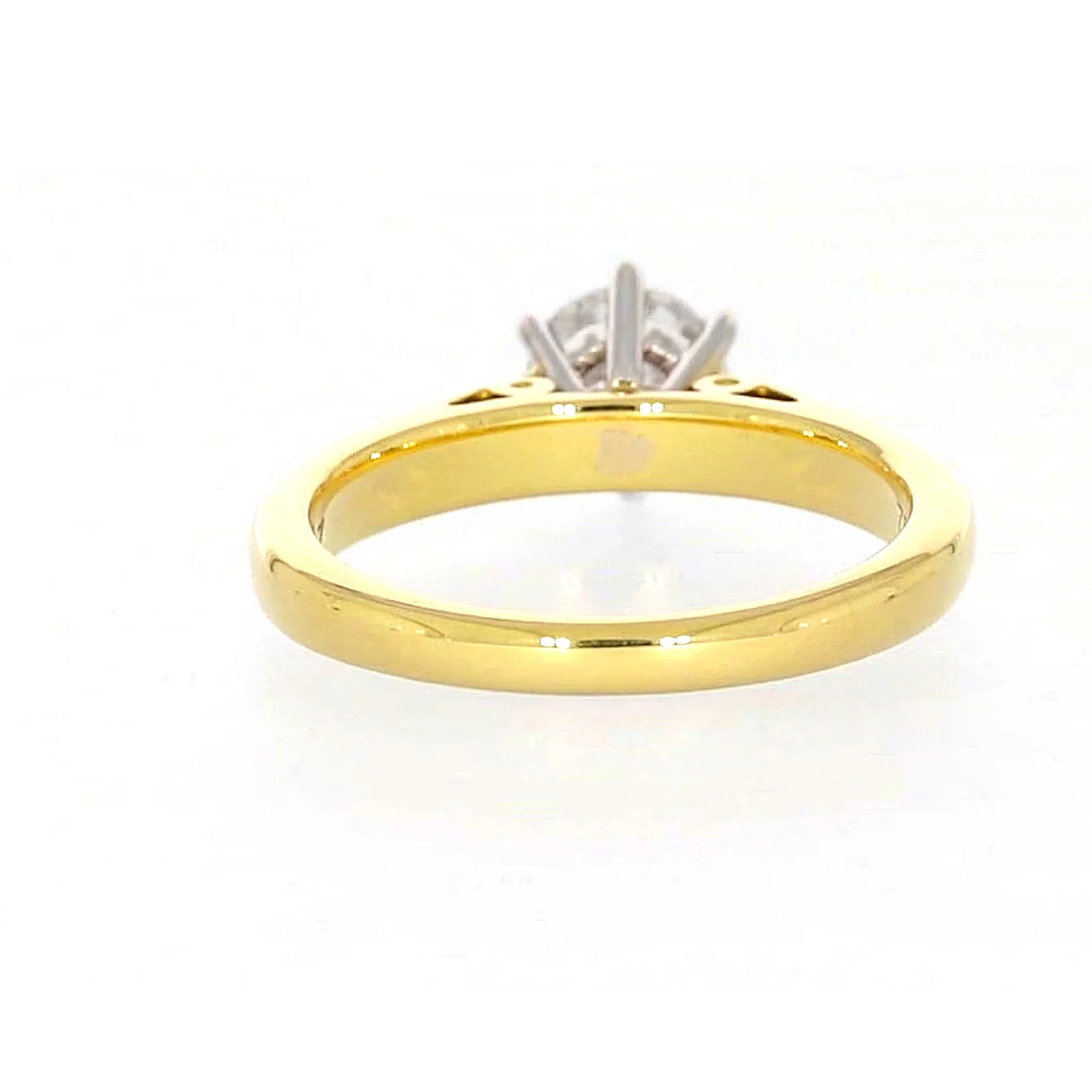Solitaire 18ct Two Tone Gold Round Brilliant Cut with 1 CARAT of Diamonds Ring - Image 39