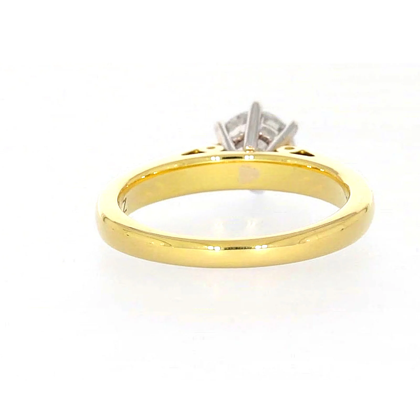 Solitaire 18ct Two Tone Gold Round Brilliant Cut with 1 CARAT of Diamonds Ring - Image 40