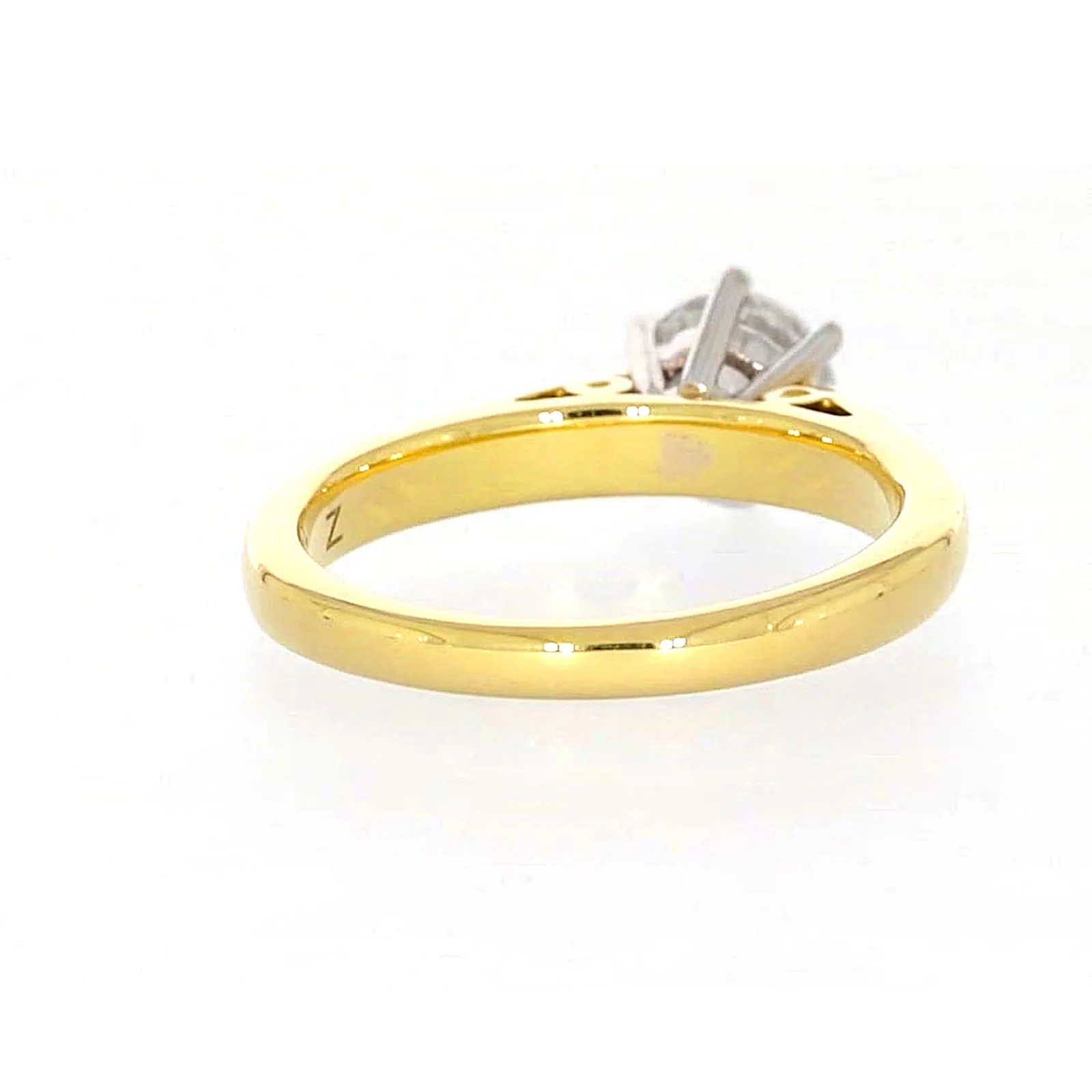 Solitaire 18ct Two Tone Gold Round Brilliant Cut with 1 CARAT of Diamonds Ring - Image 42
