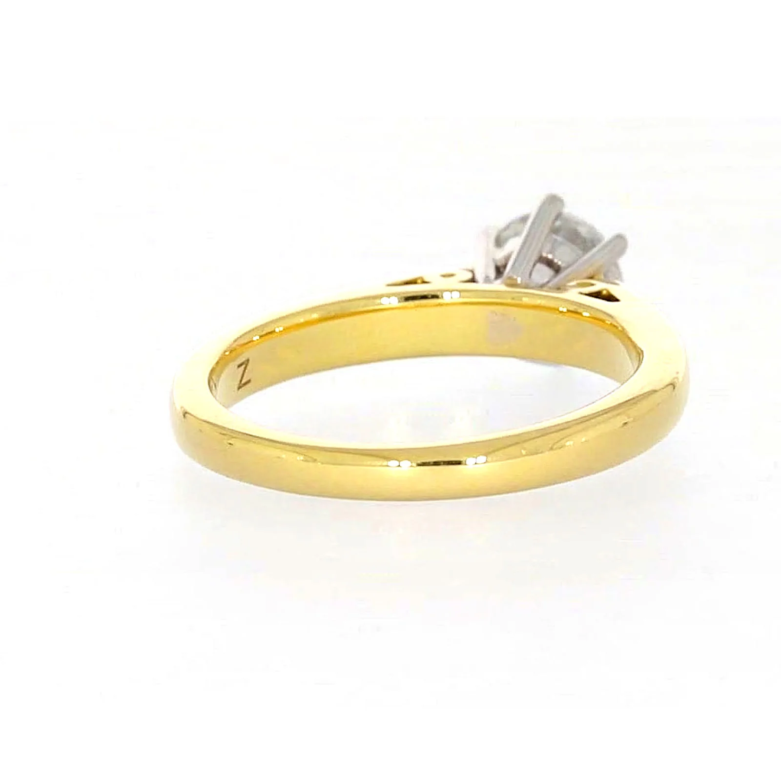 Solitaire 18ct Two Tone Gold Round Brilliant Cut with 1 CARAT of Diamonds Ring - Image 43