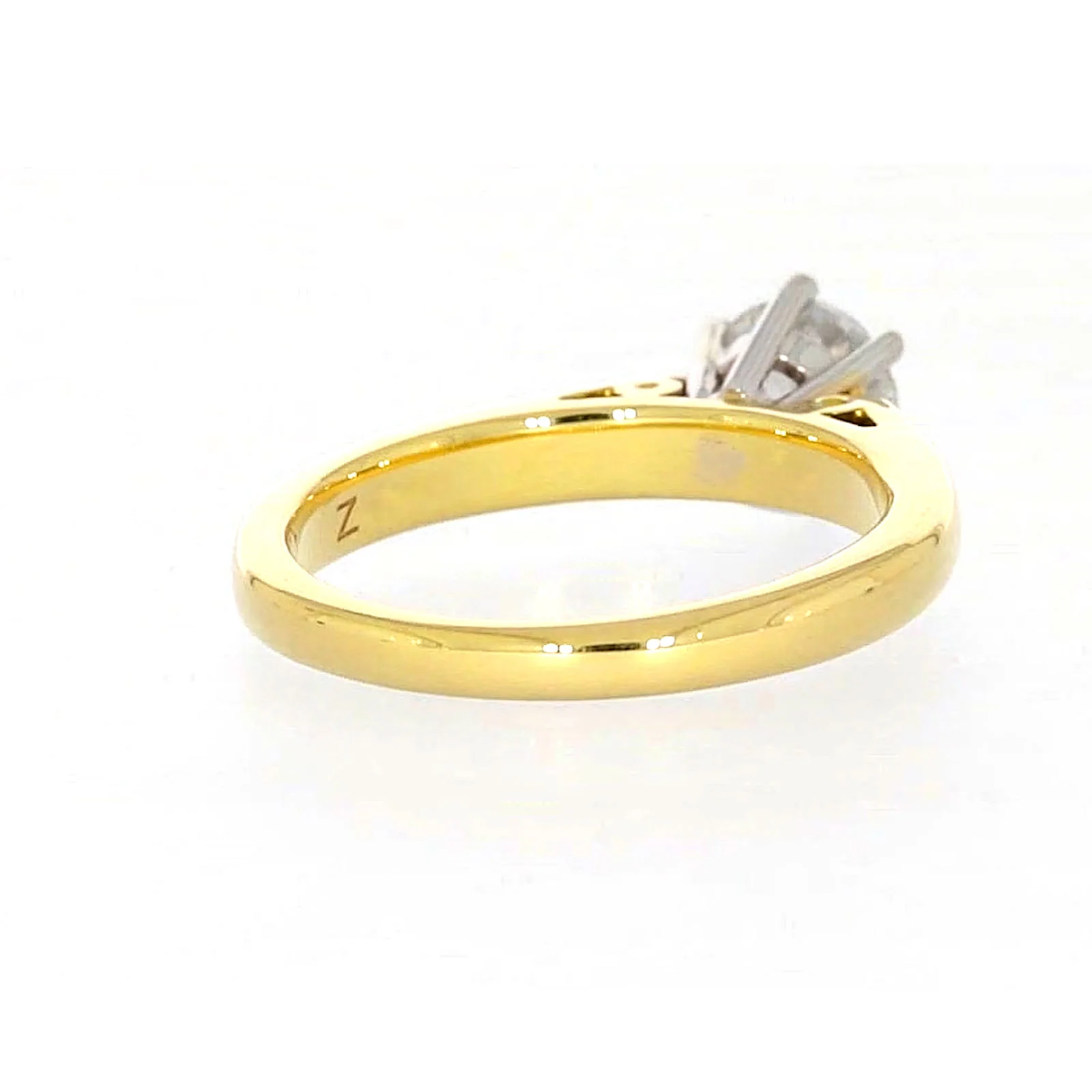 Solitaire 18ct Two Tone Gold Round Brilliant Cut with 1 CARAT of Diamonds Ring - Image 44