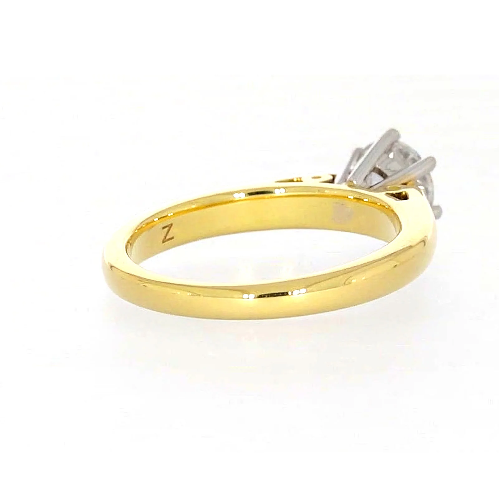 Solitaire 18ct Two Tone Gold Round Brilliant Cut with 1 CARAT of Diamonds Ring - Image 46