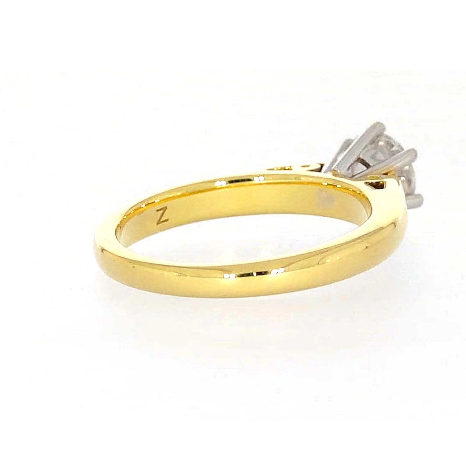 Solitaire 18ct Two Tone Gold Round Brilliant Cut with 1 CARAT of Diamonds Ring - Image 47
