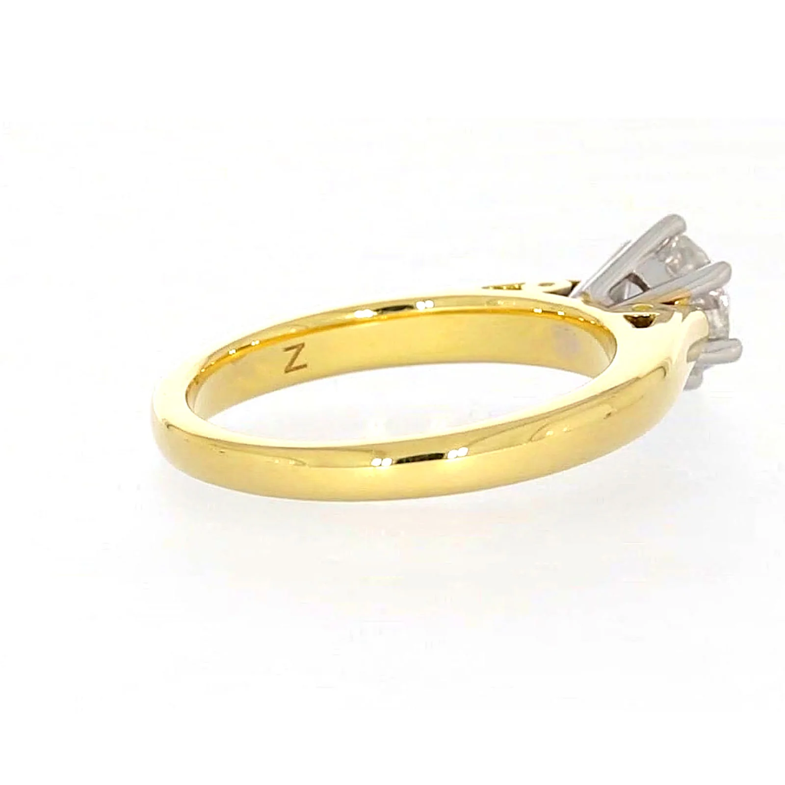 Solitaire 18ct Two Tone Gold Round Brilliant Cut with 1 CARAT of Diamonds Ring - Image 49