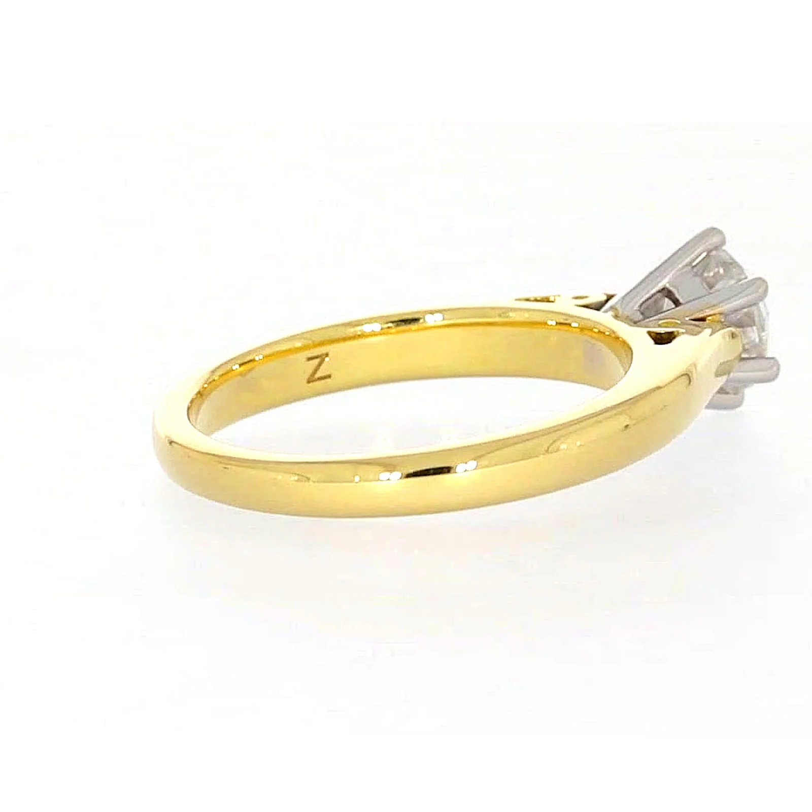 Solitaire 18ct Two Tone Gold Round Brilliant Cut with 1 CARAT of Diamonds Ring - Image 50