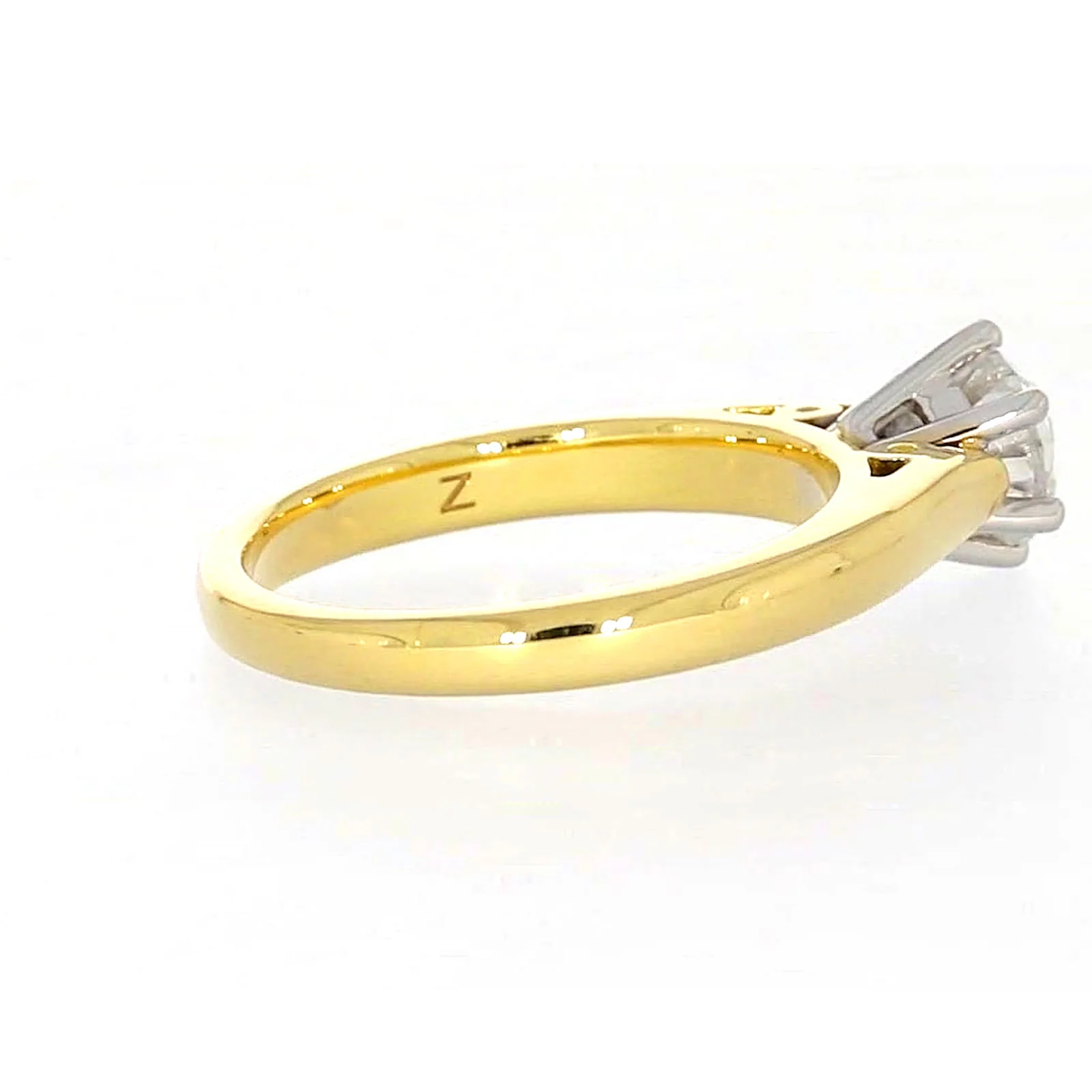Solitaire 18ct Two Tone Gold Round Brilliant Cut with 1 CARAT of Diamonds Ring - Image 52