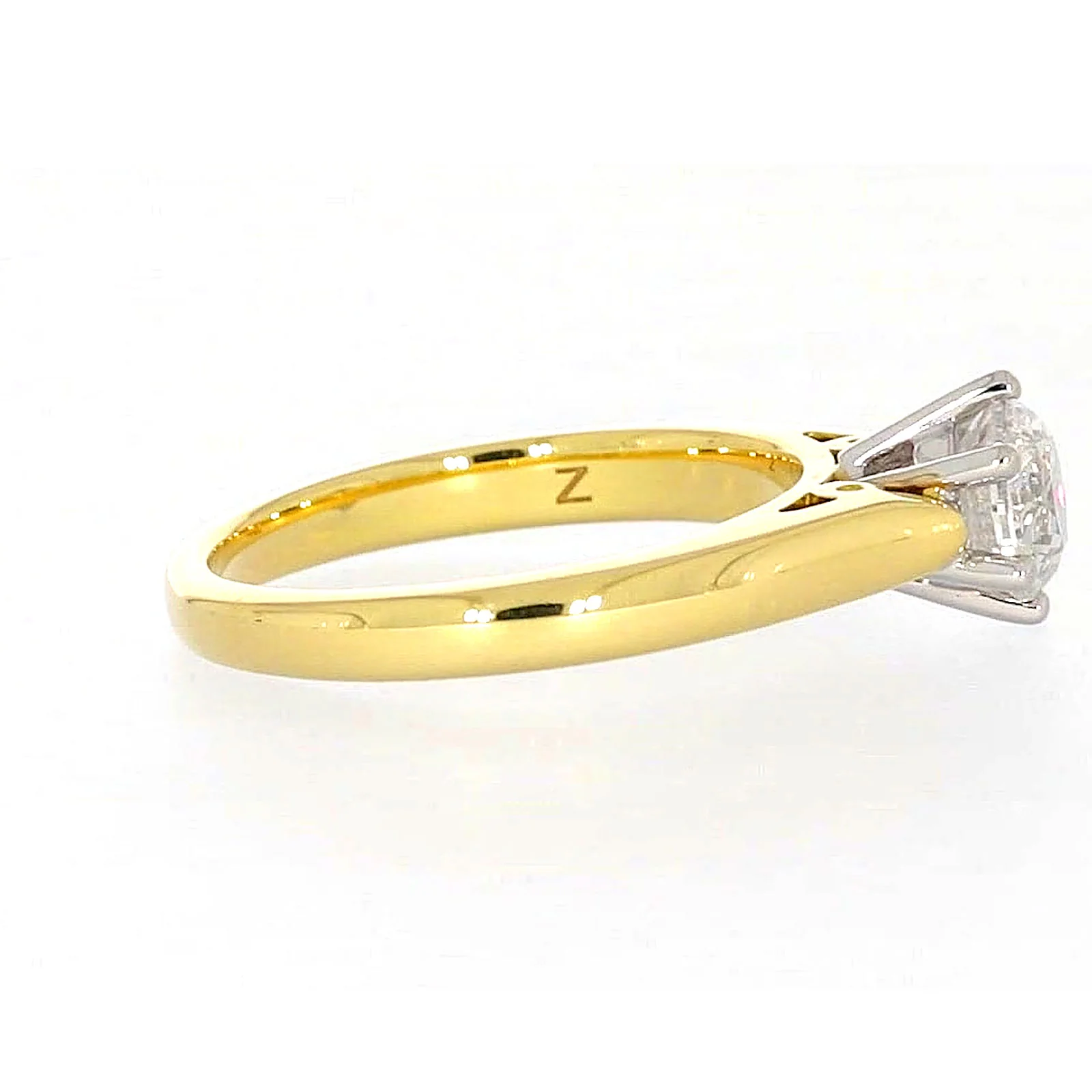 Solitaire 18ct Two Tone Gold Round Brilliant Cut with 1 CARAT of Diamonds Ring - Image 58