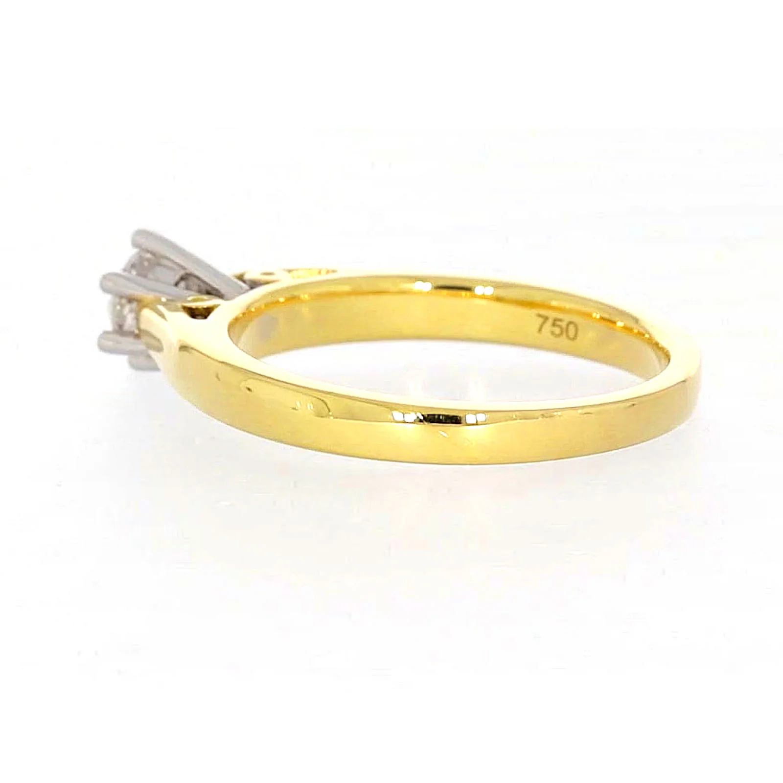 Solitaire 18ct Two Tone Gold Round Brilliant Cut with 1/2 CARAT of Diamonds Ring - Image 27