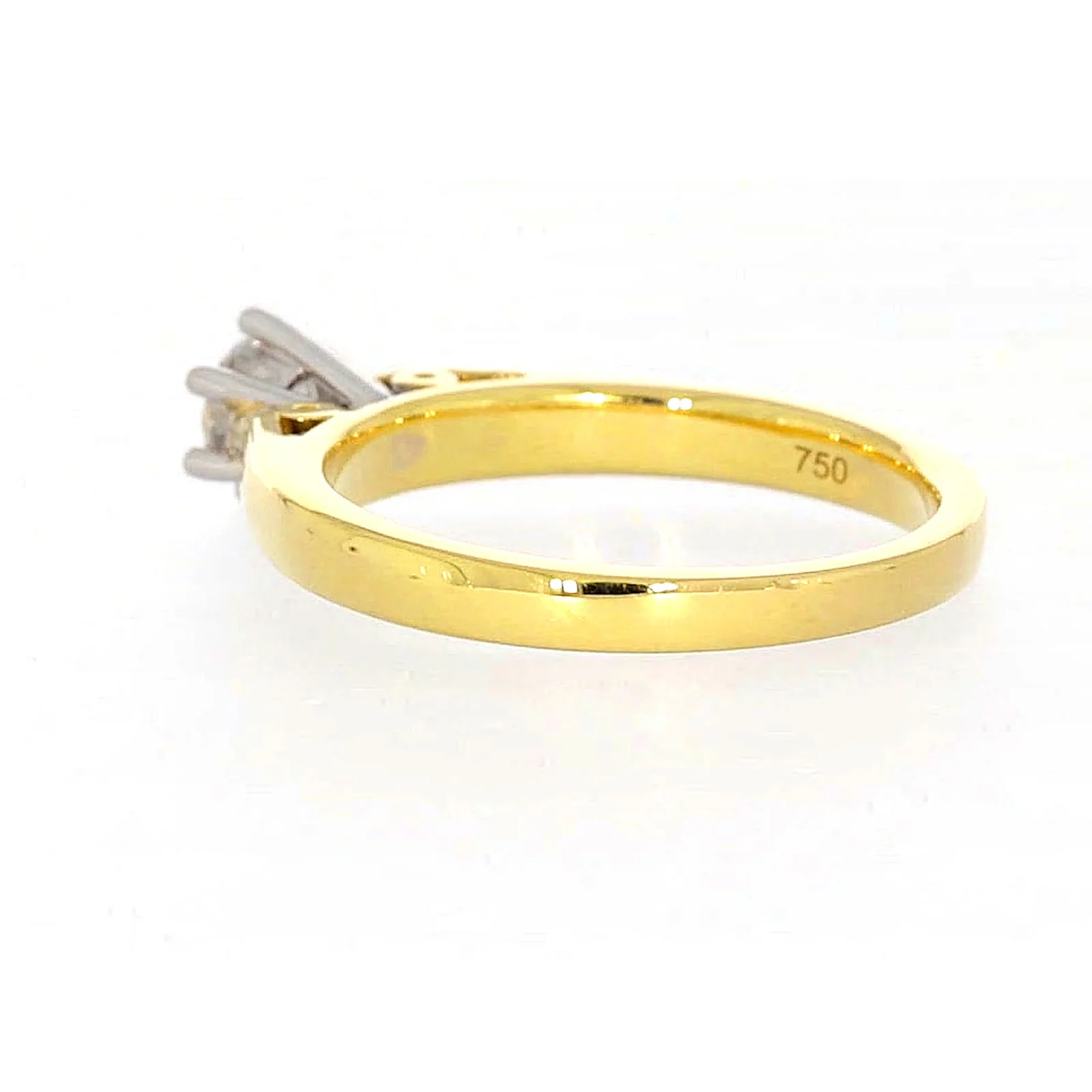 Solitaire 18ct Two Tone Gold Round Brilliant Cut with 1/2 CARAT of Diamonds Ring - Image 29