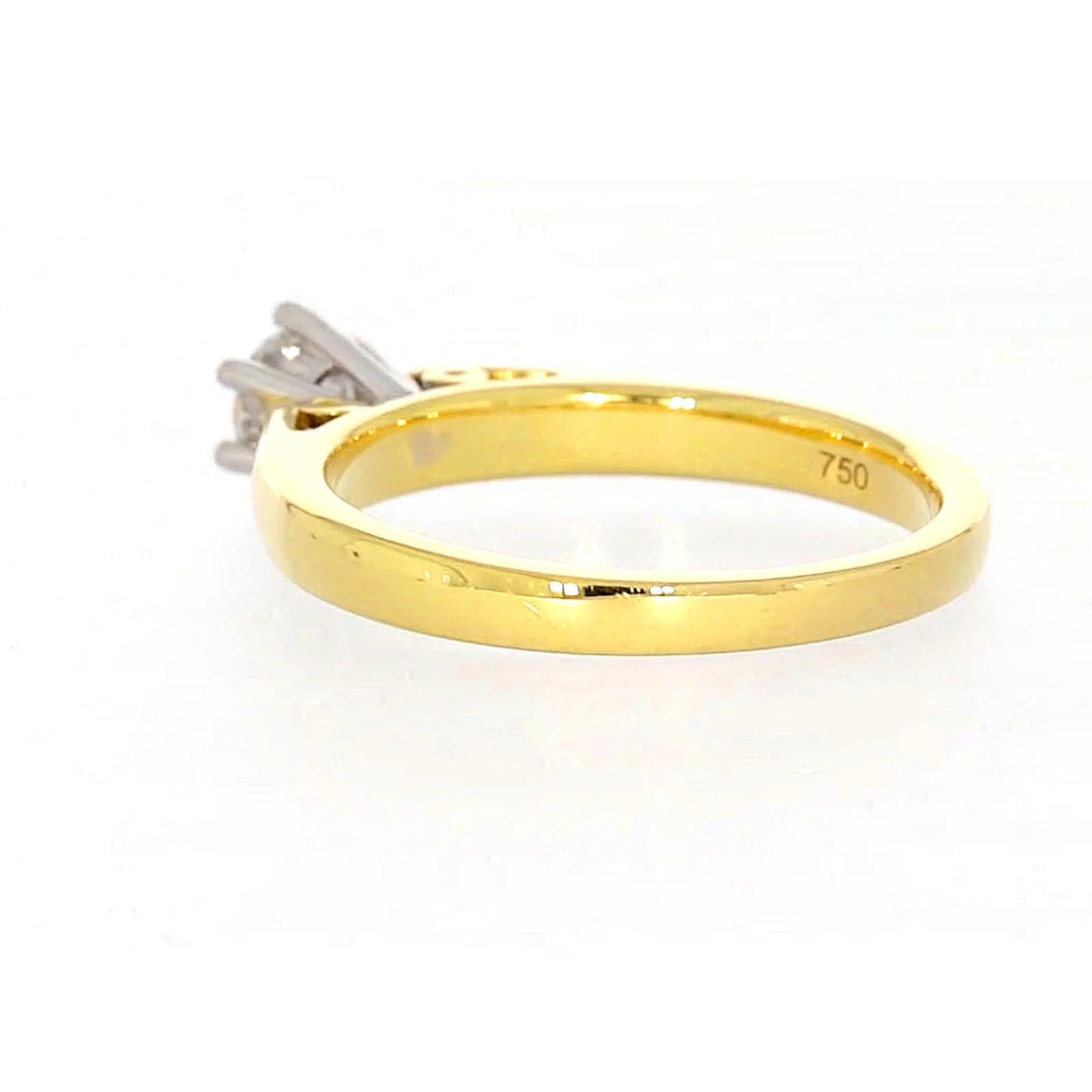 Solitaire 18ct Two Tone Gold Round Brilliant Cut with 1/2 CARAT of Diamonds Ring - Image 30