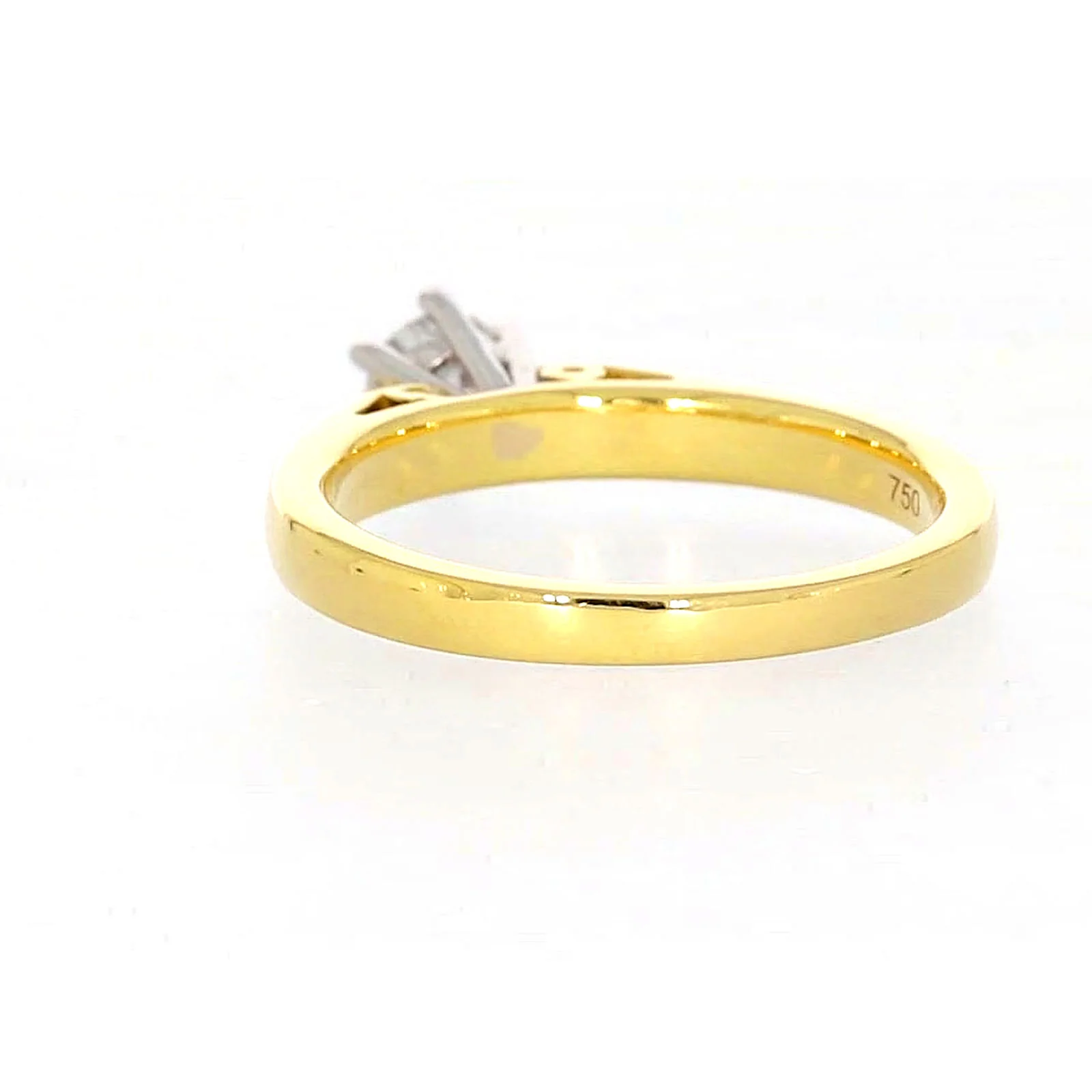 Solitaire 18ct Two Tone Gold Round Brilliant Cut with 1/2 CARAT of Diamonds Ring - Image 34