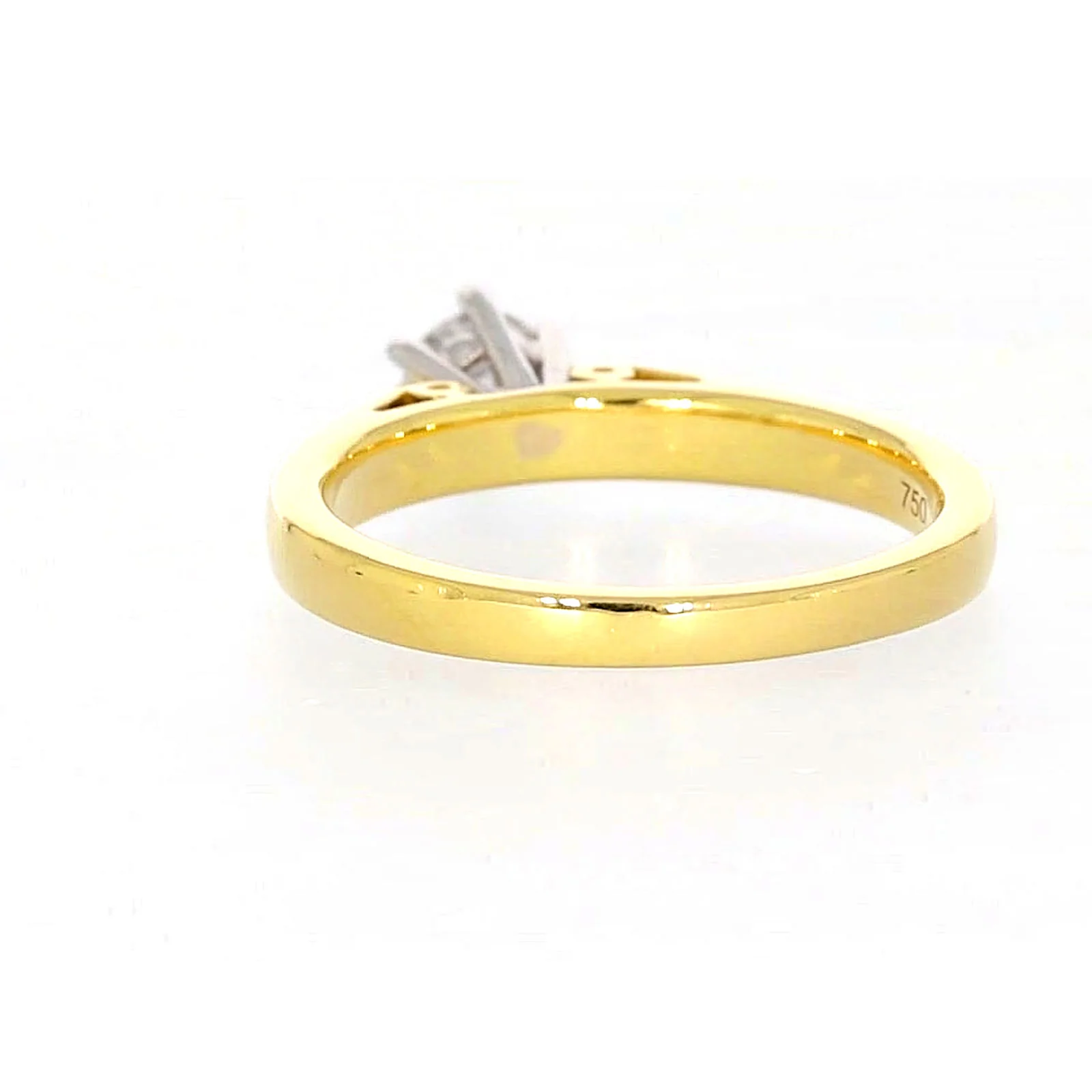 Solitaire 18ct Two Tone Gold Round Brilliant Cut with 1/2 CARAT of Diamonds Ring - Image 35