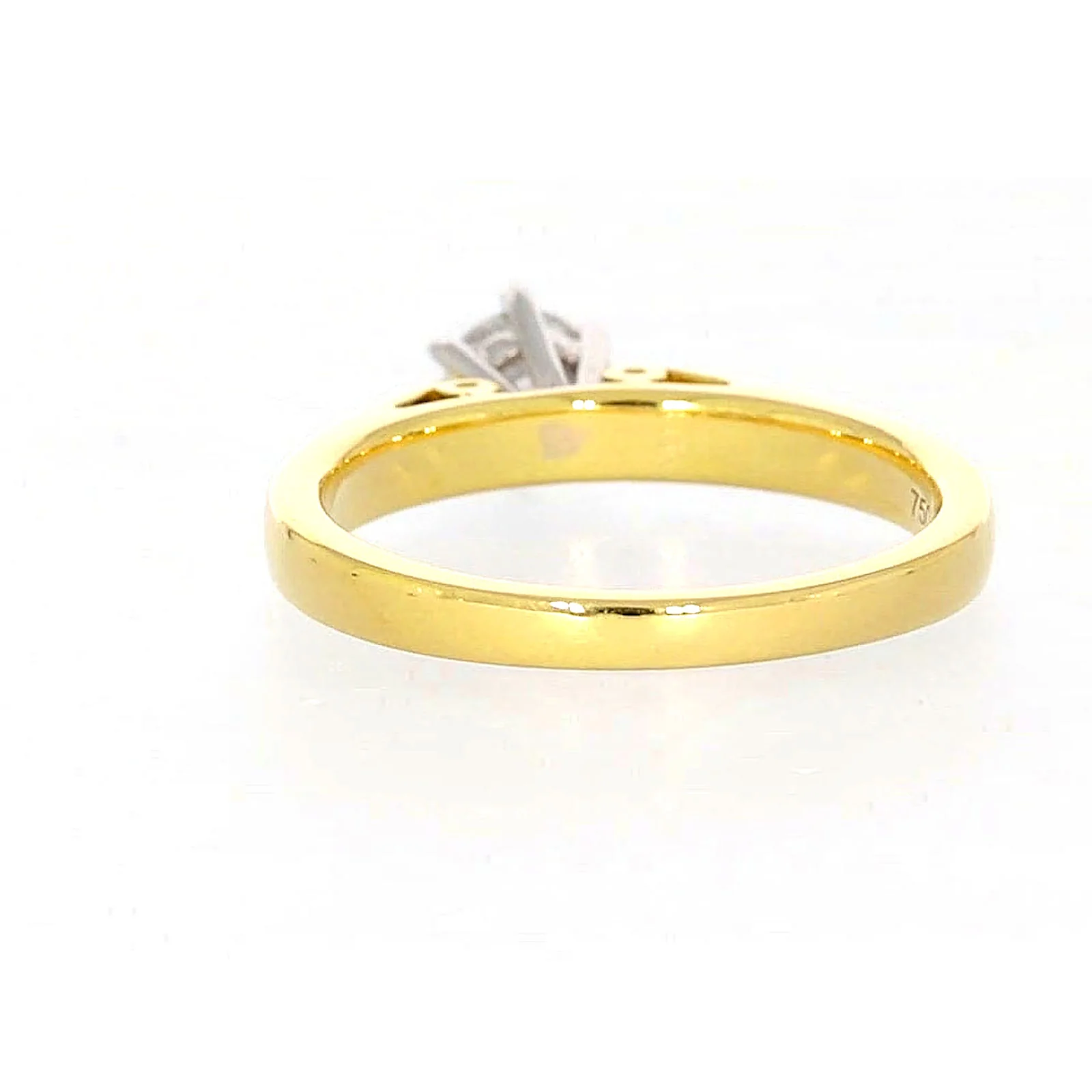 Solitaire 18ct Two Tone Gold Round Brilliant Cut with 1/2 CARAT of Diamonds Ring - Image 36