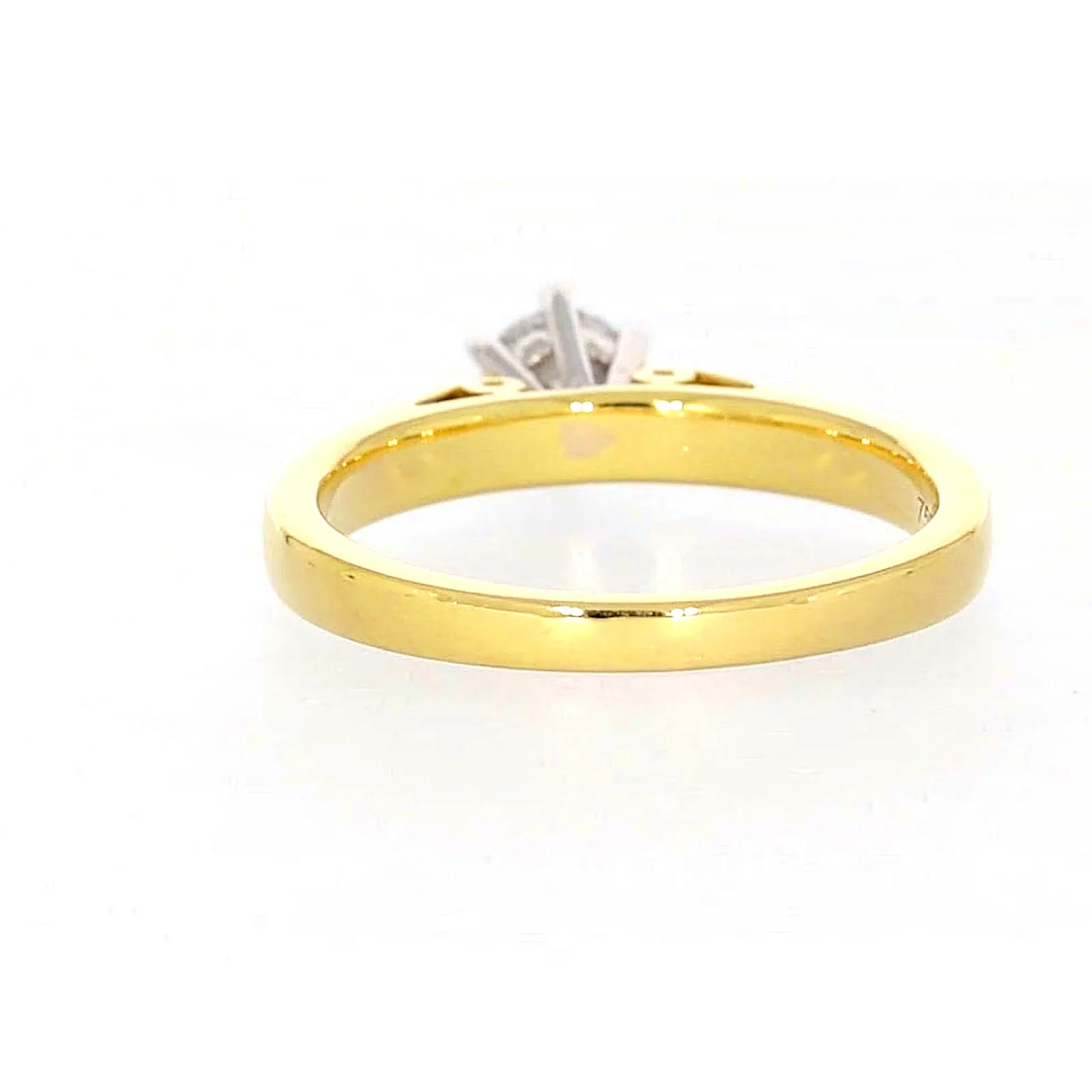 Solitaire 18ct Two Tone Gold Round Brilliant Cut with 1/2 CARAT of Diamonds Ring - Image 37
