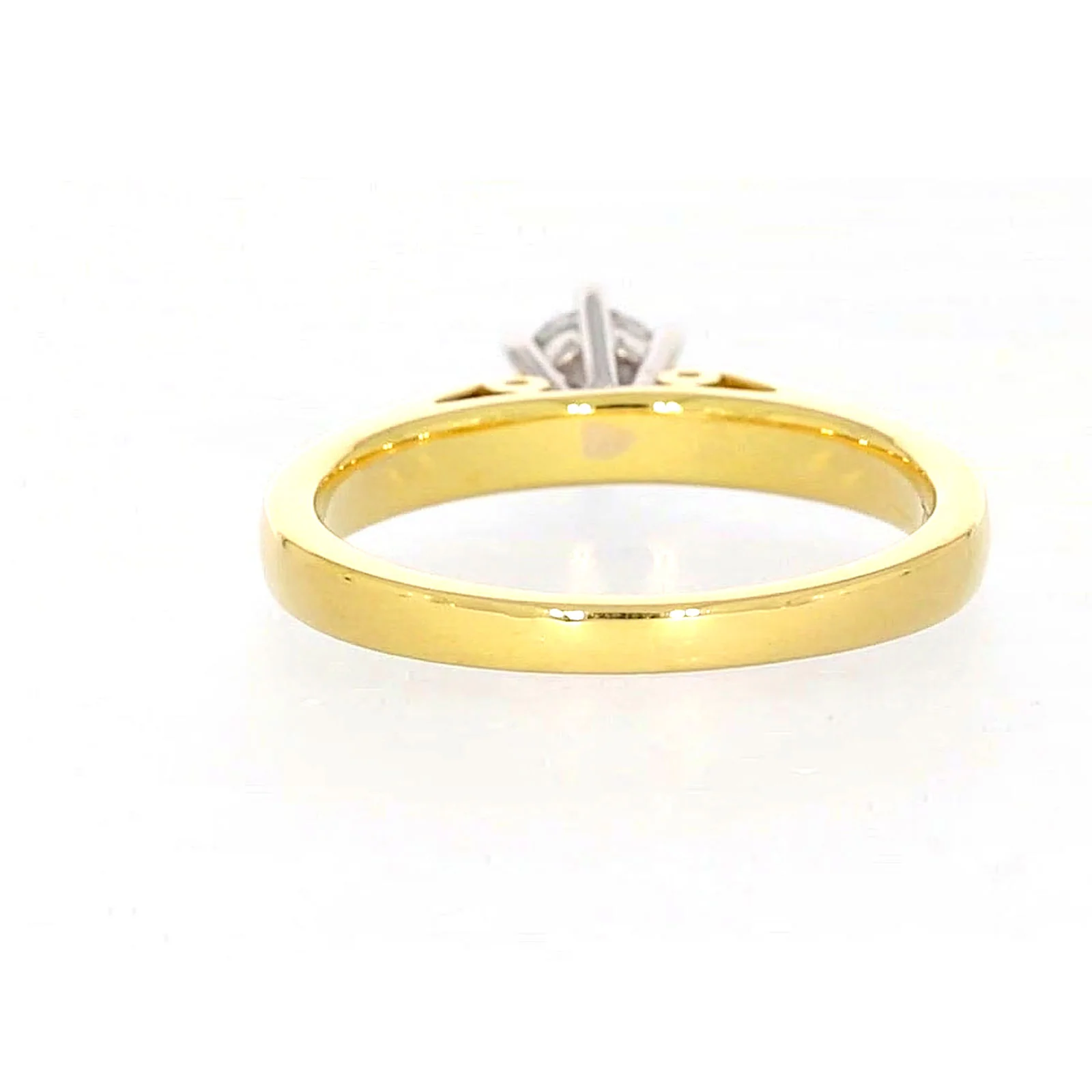 Solitaire 18ct Two Tone Gold Round Brilliant Cut with 1/2 CARAT of Diamonds Ring - Image 38
