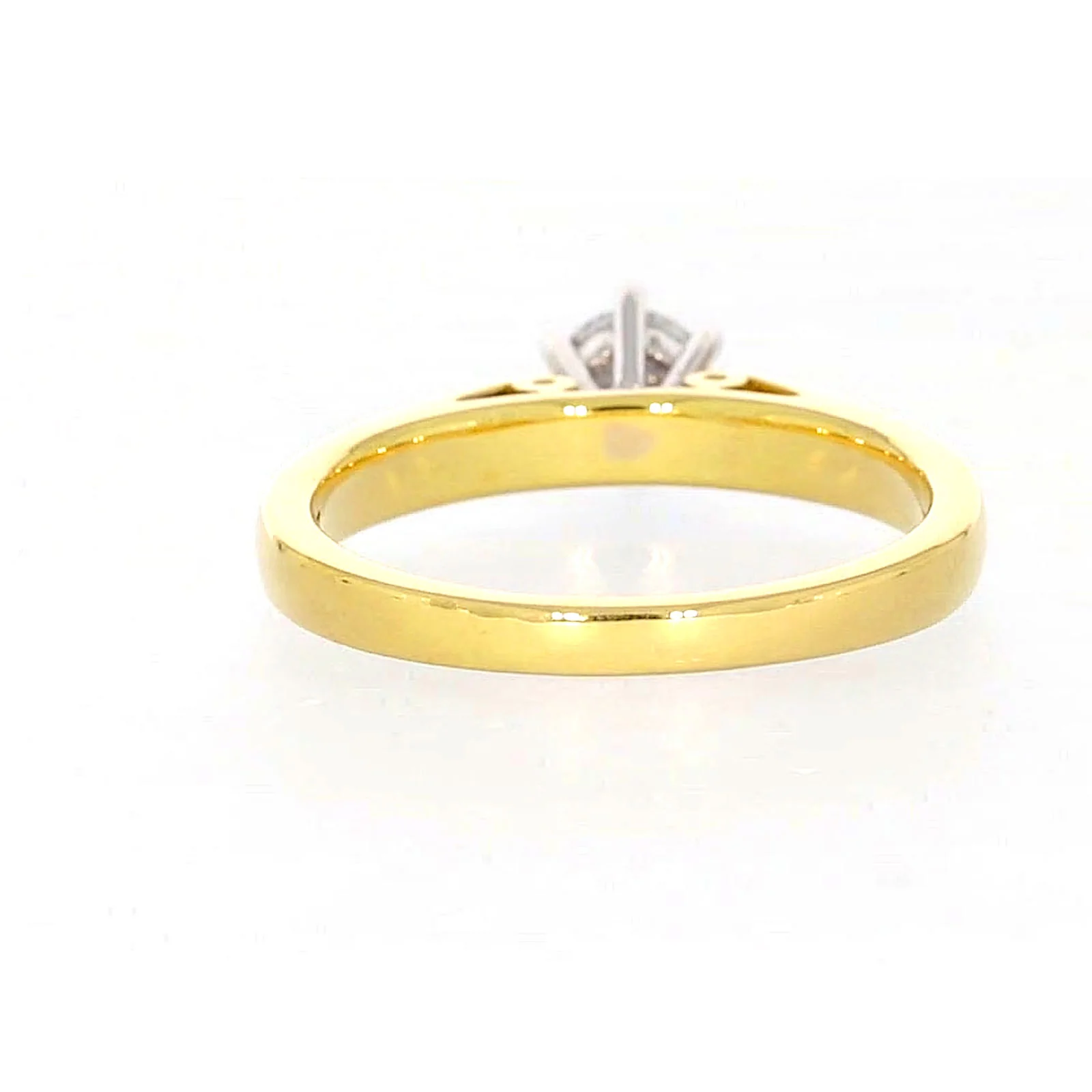 Solitaire 18ct Two Tone Gold Round Brilliant Cut with 1/2 CARAT of Diamonds Ring - Image 39
