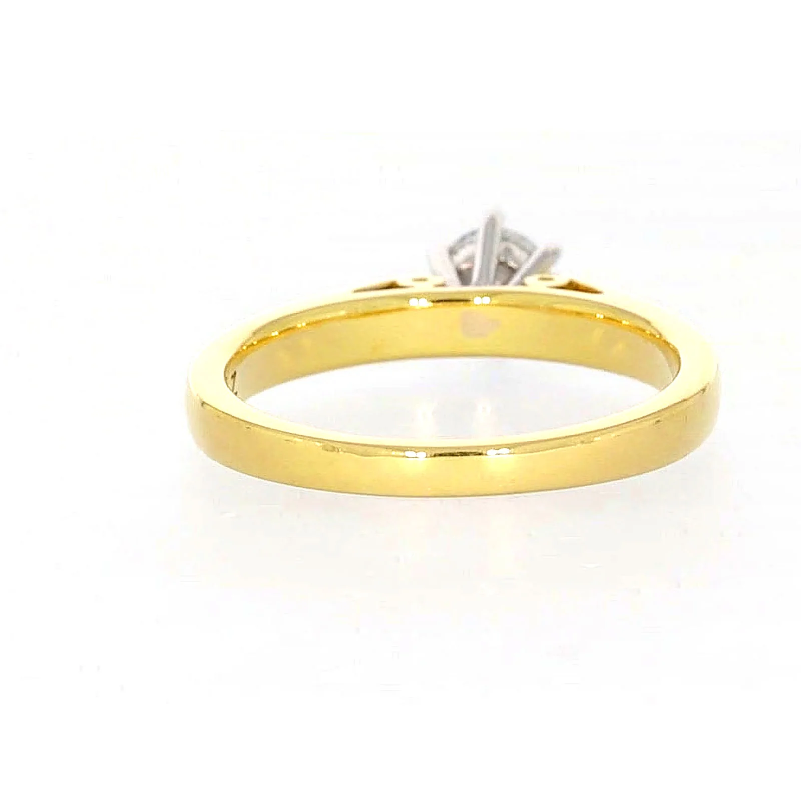 Solitaire 18ct Two Tone Gold Round Brilliant Cut with 1/2 CARAT of Diamonds Ring - Image 40