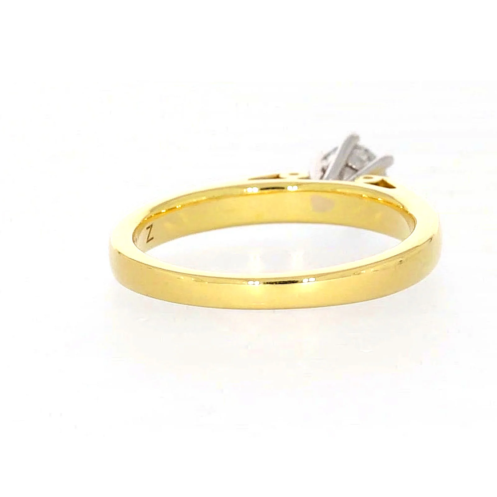 Solitaire 18ct Two Tone Gold Round Brilliant Cut with 1/2 CARAT of Diamonds Ring - Image 43