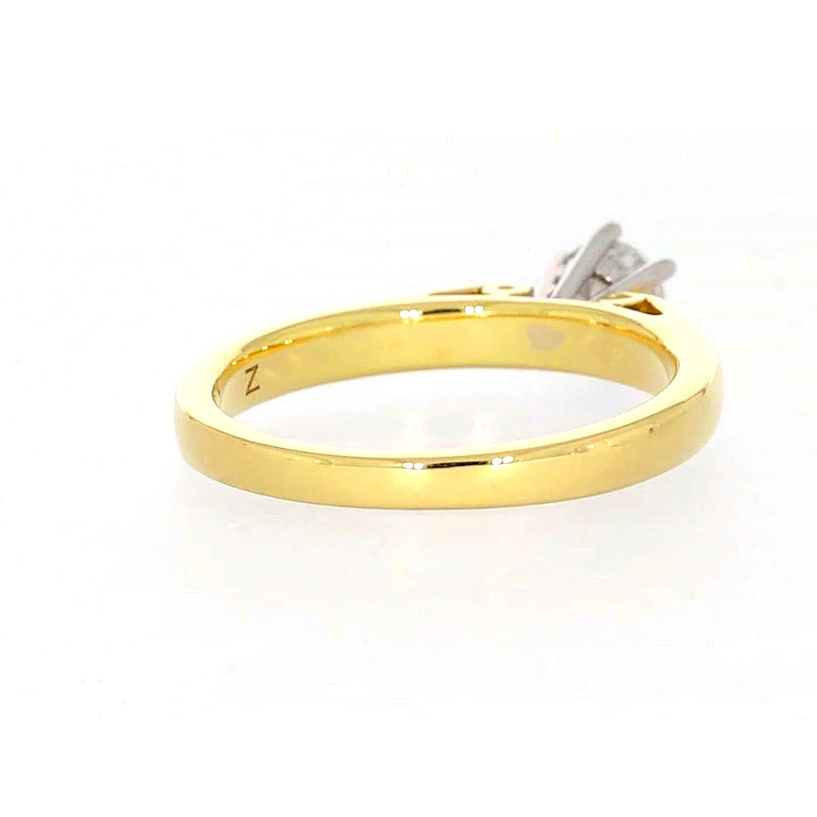 Solitaire 18ct Two Tone Gold Round Brilliant Cut with 1/2 CARAT of Diamonds Ring - Image 44