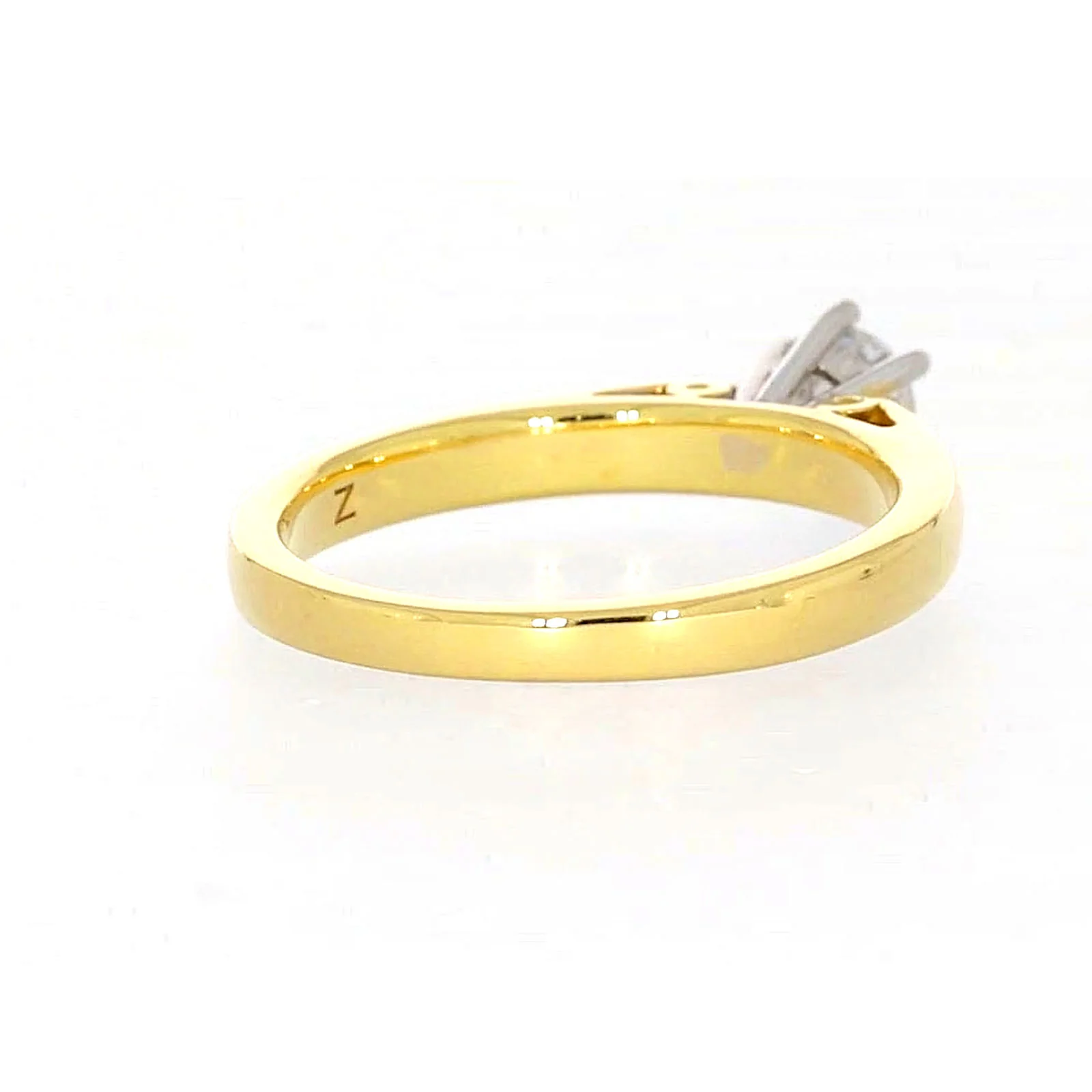 Solitaire 18ct Two Tone Gold Round Brilliant Cut with 1/2 CARAT of Diamonds Ring - Image 45