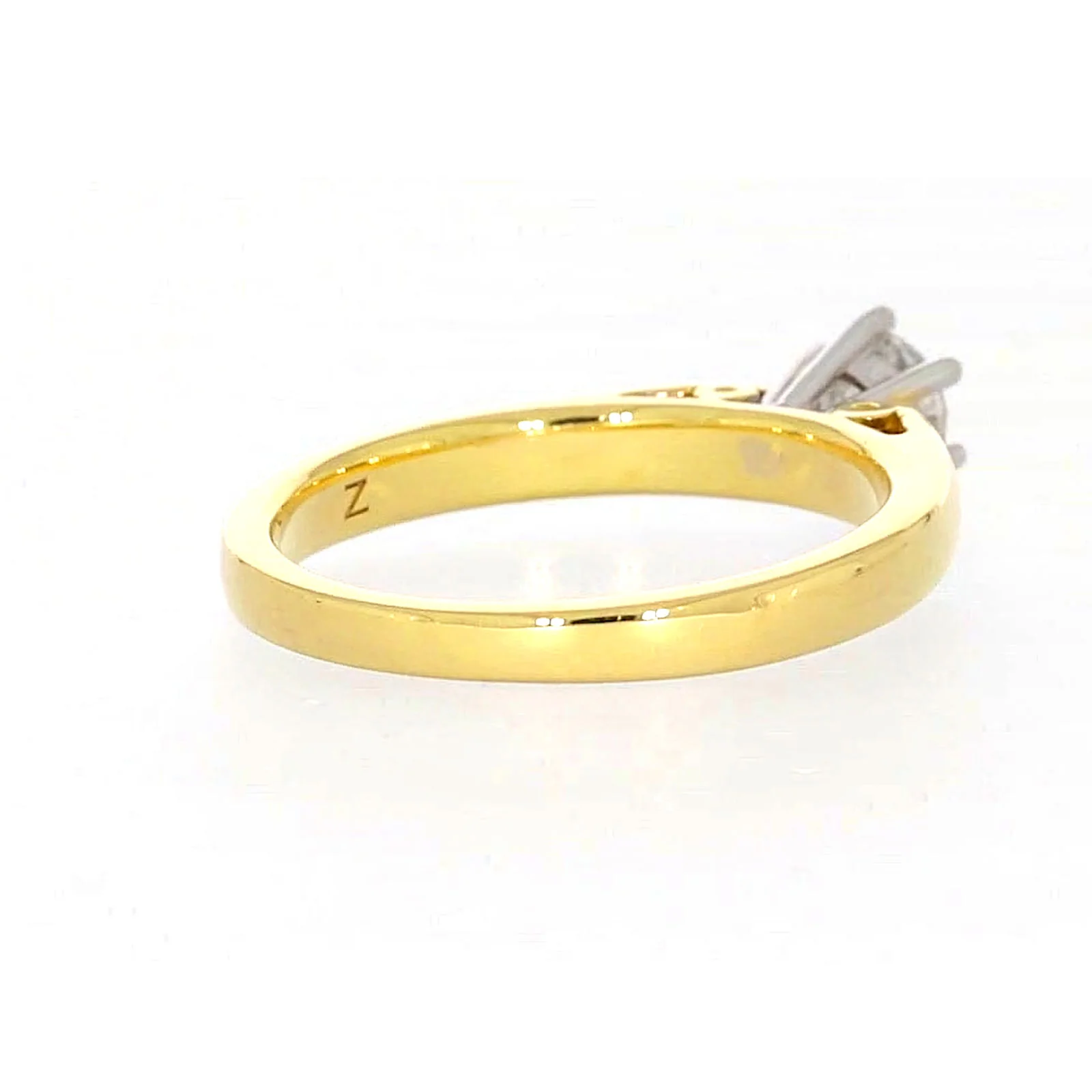 Solitaire 18ct Two Tone Gold Round Brilliant Cut with 1/2 CARAT of Diamonds Ring - Image 46