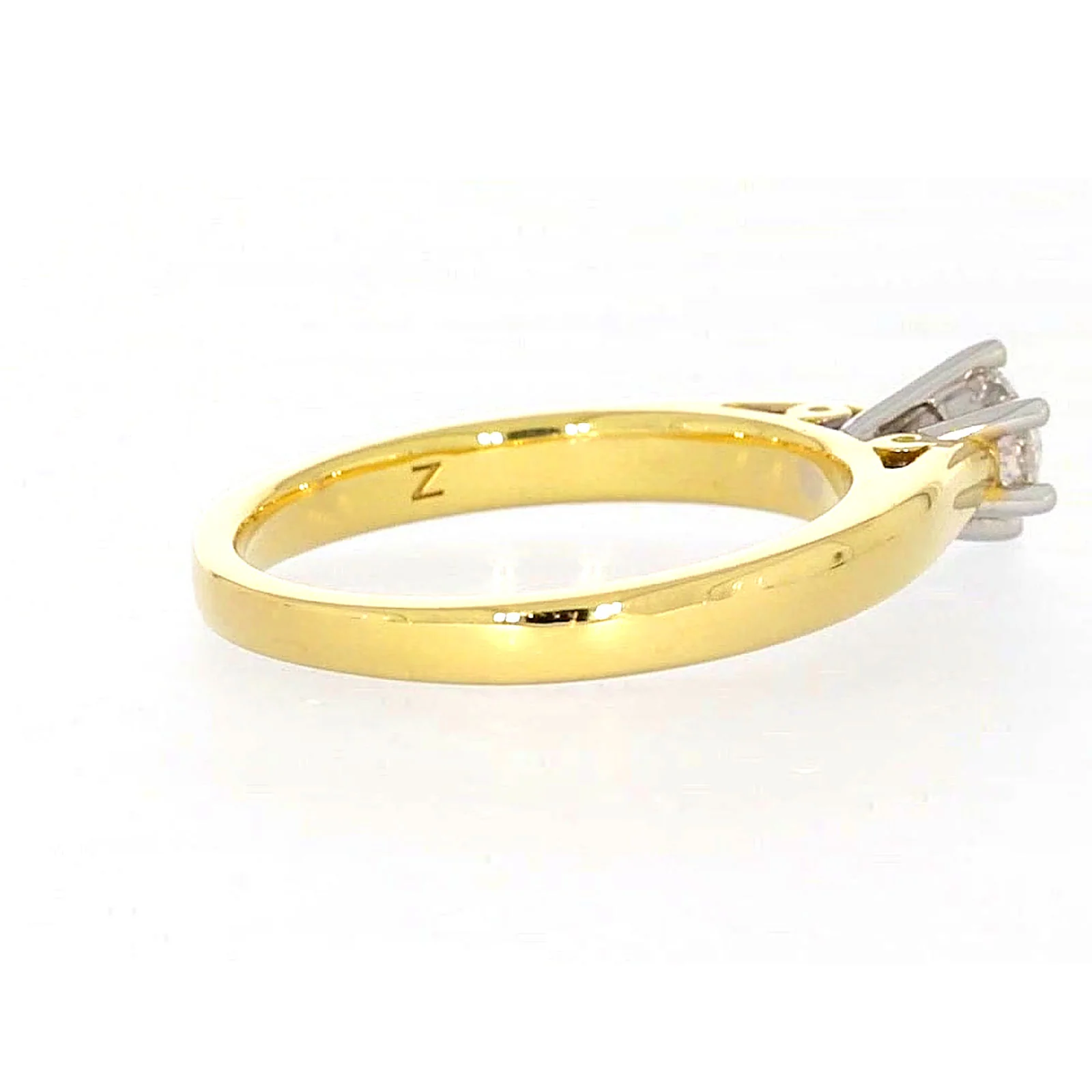 Solitaire 18ct Two Tone Gold Round Brilliant Cut with 1/2 CARAT of Diamonds Ring - Image 51