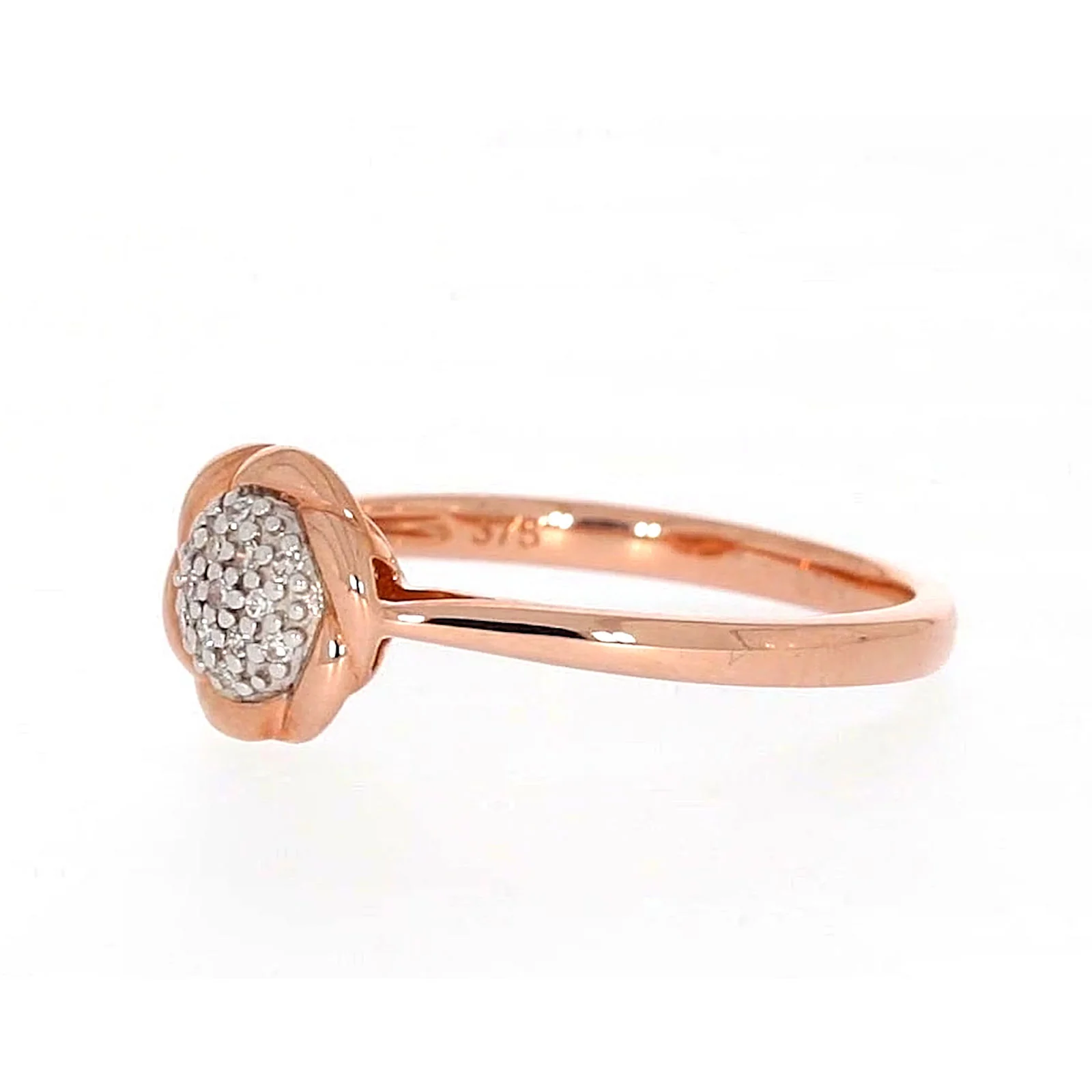 9ct Rose Gold & Diamond Set Ring - Image 11