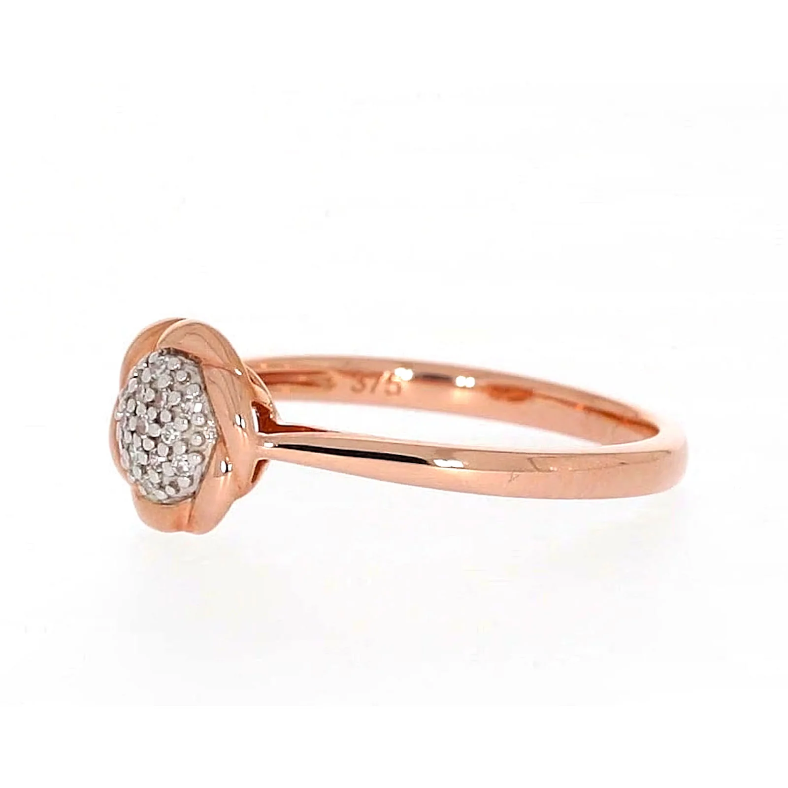 9ct Rose Gold & Diamond Set Ring - Image 12
