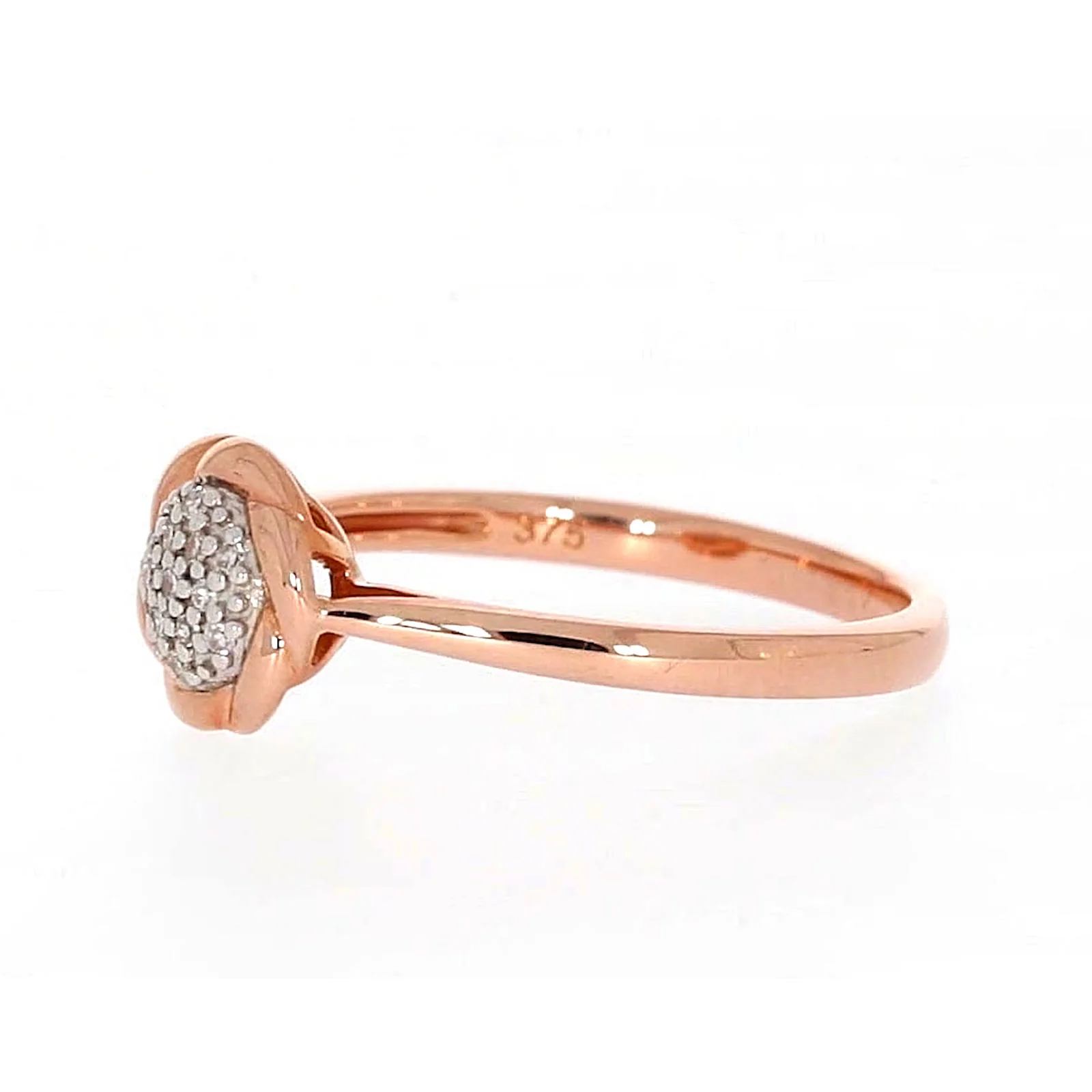 9ct Rose Gold & Diamond Set Ring - Image 13