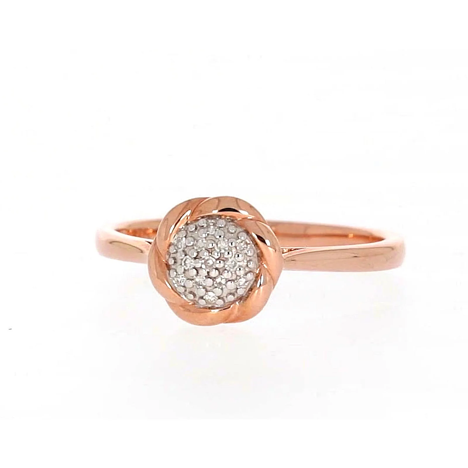 9ct Rose Gold & Diamond Set Ring - Image 3
