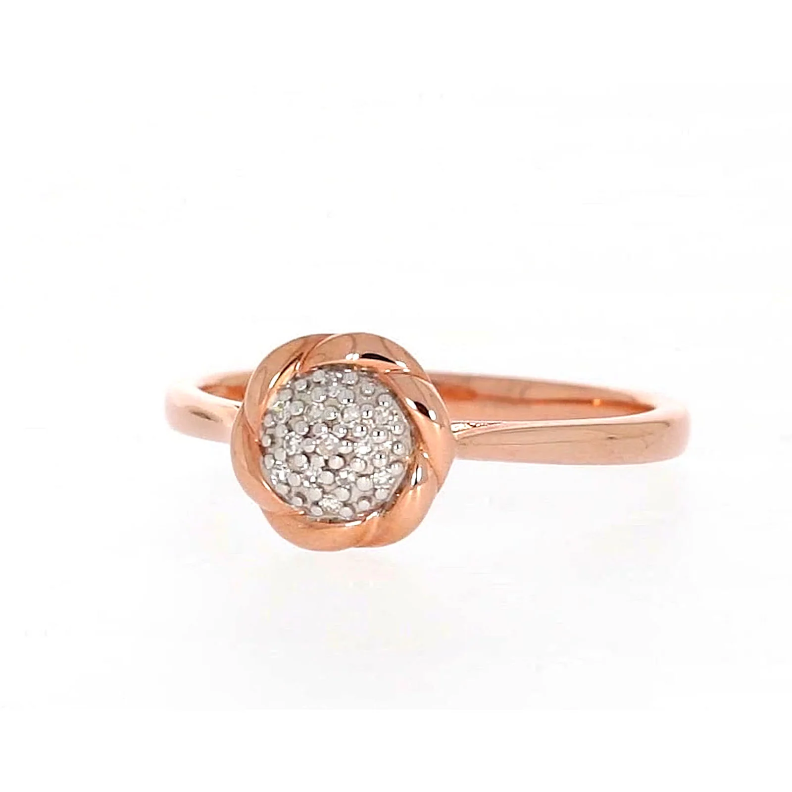 9ct Rose Gold & Diamond Set Ring - Image 4