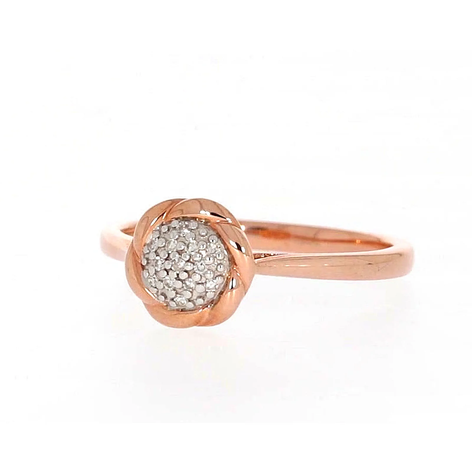 9ct Rose Gold & Diamond Set Ring - Image 5