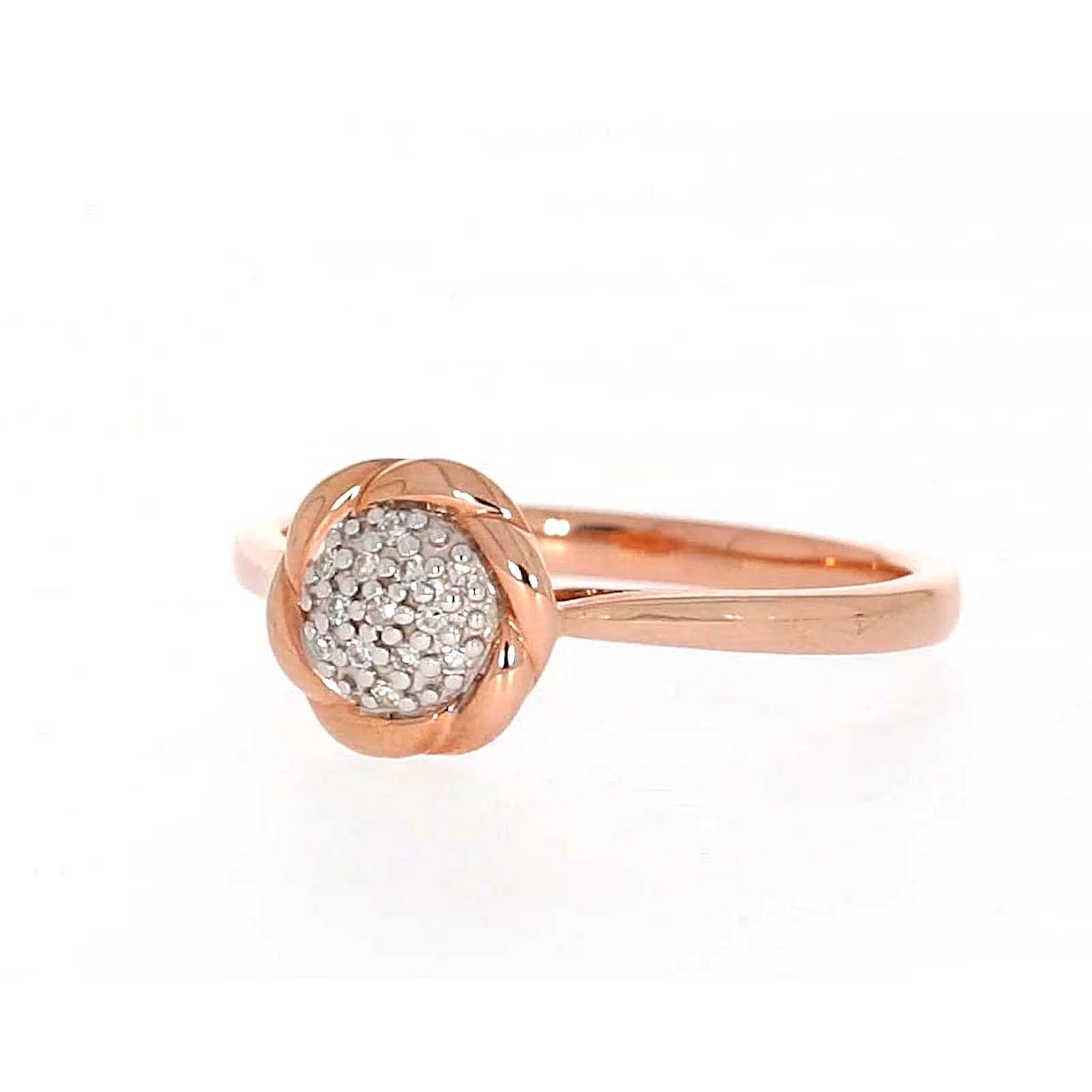 9ct Rose Gold & Diamond Set Ring - Image 6