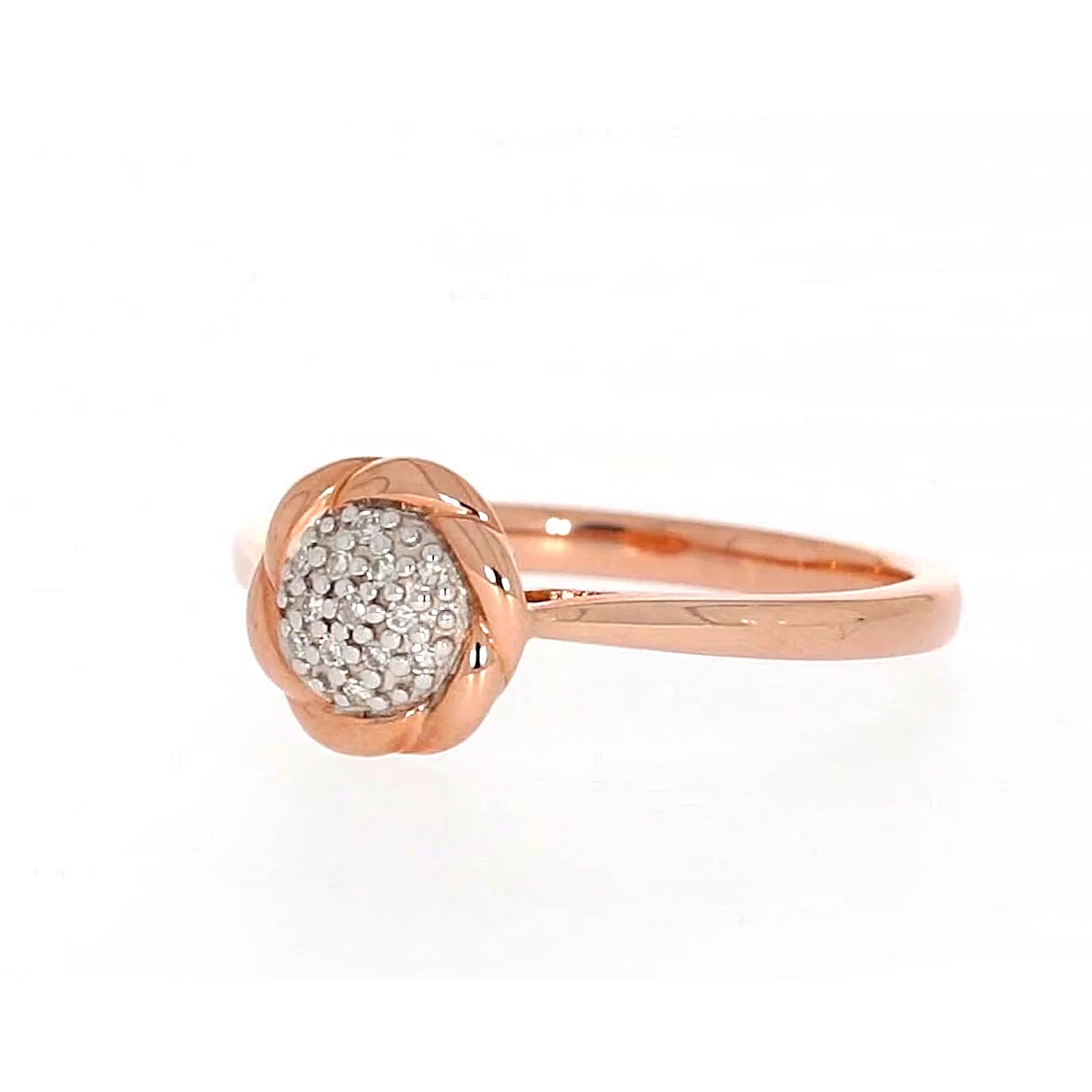 9ct Rose Gold & Diamond Set Ring - Image 7