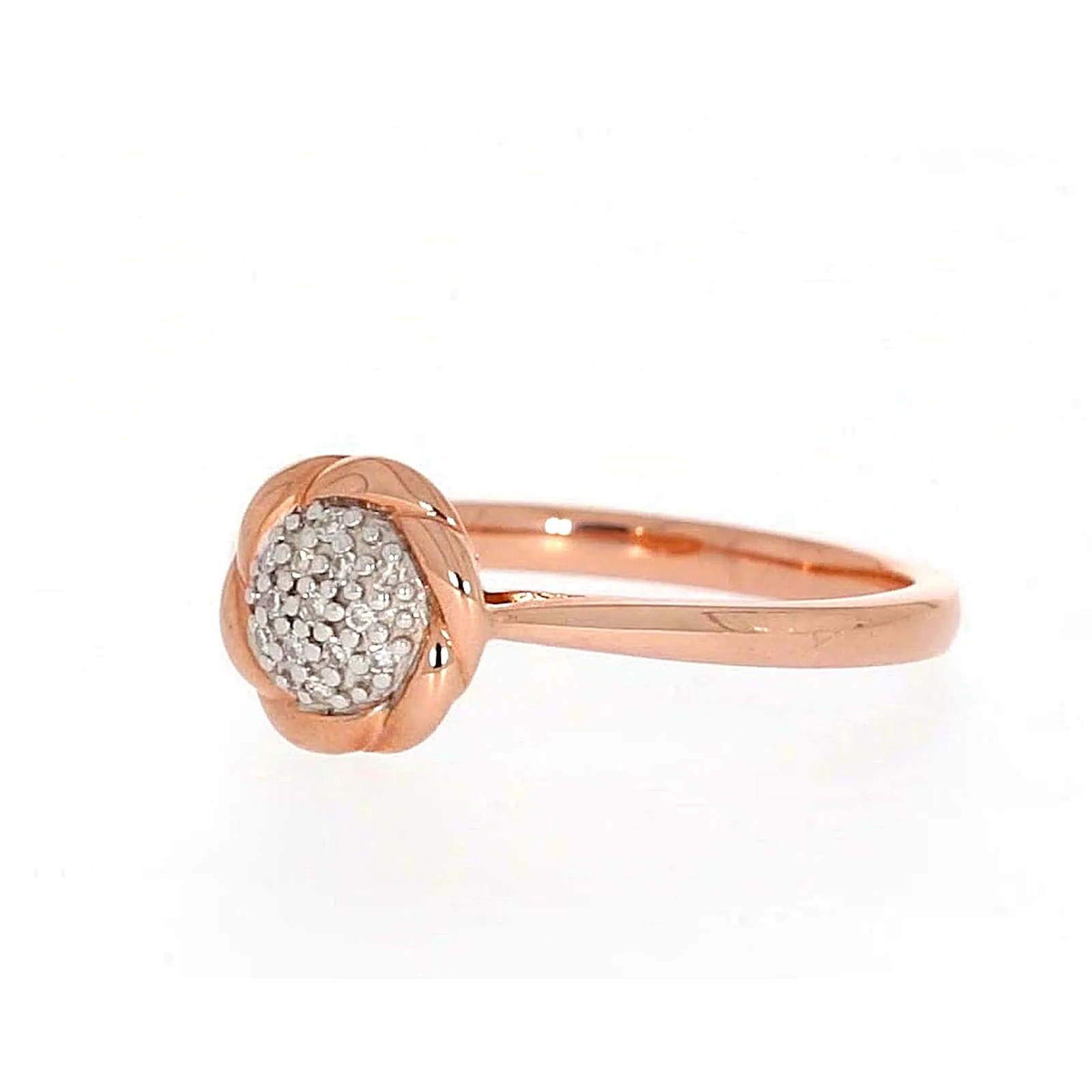 9ct Rose Gold & Diamond Set Ring - Image 8