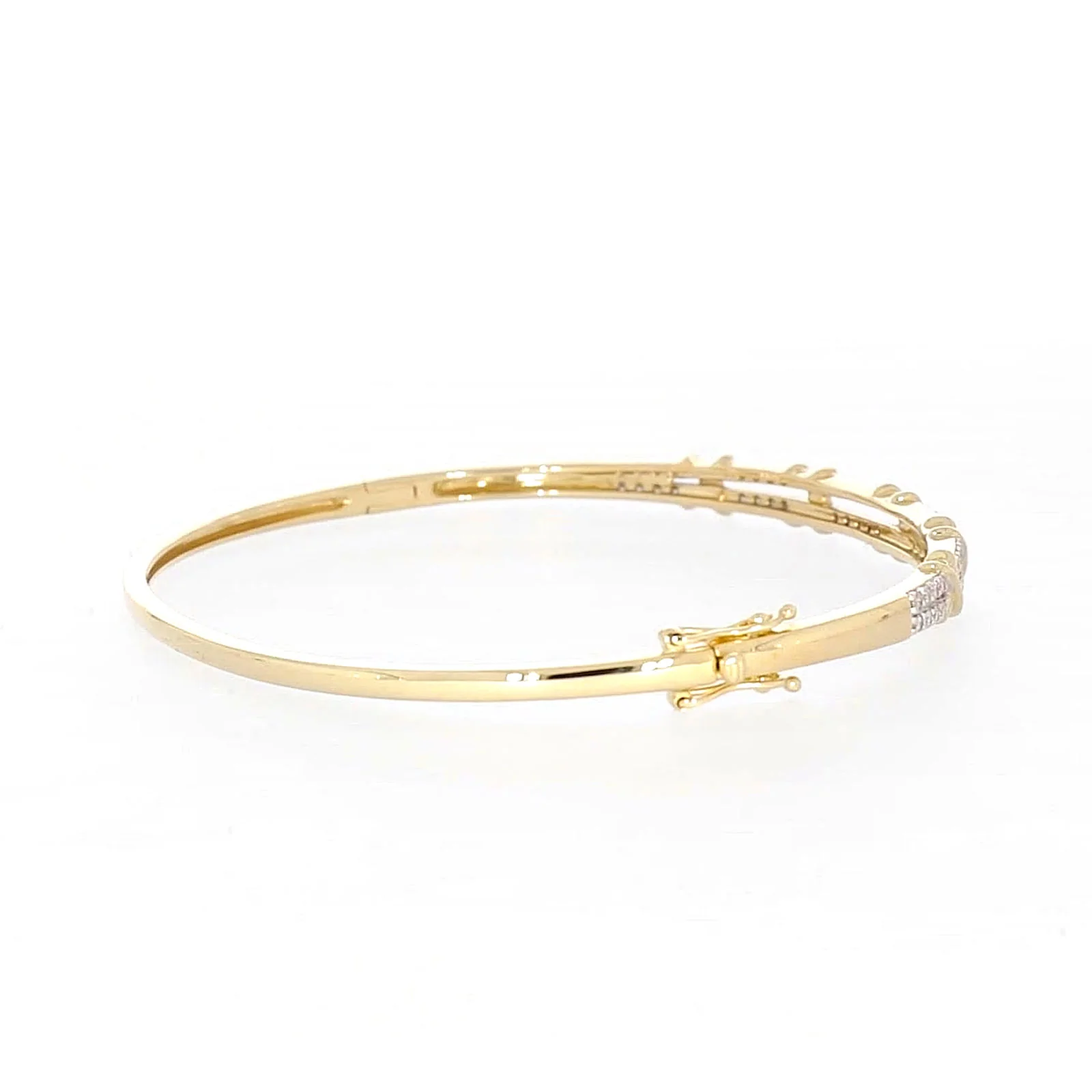 9ct Yellow Gold Round Brilliant Cut with 1/2 CARAT tw of Diamonds Bangle - Image 50