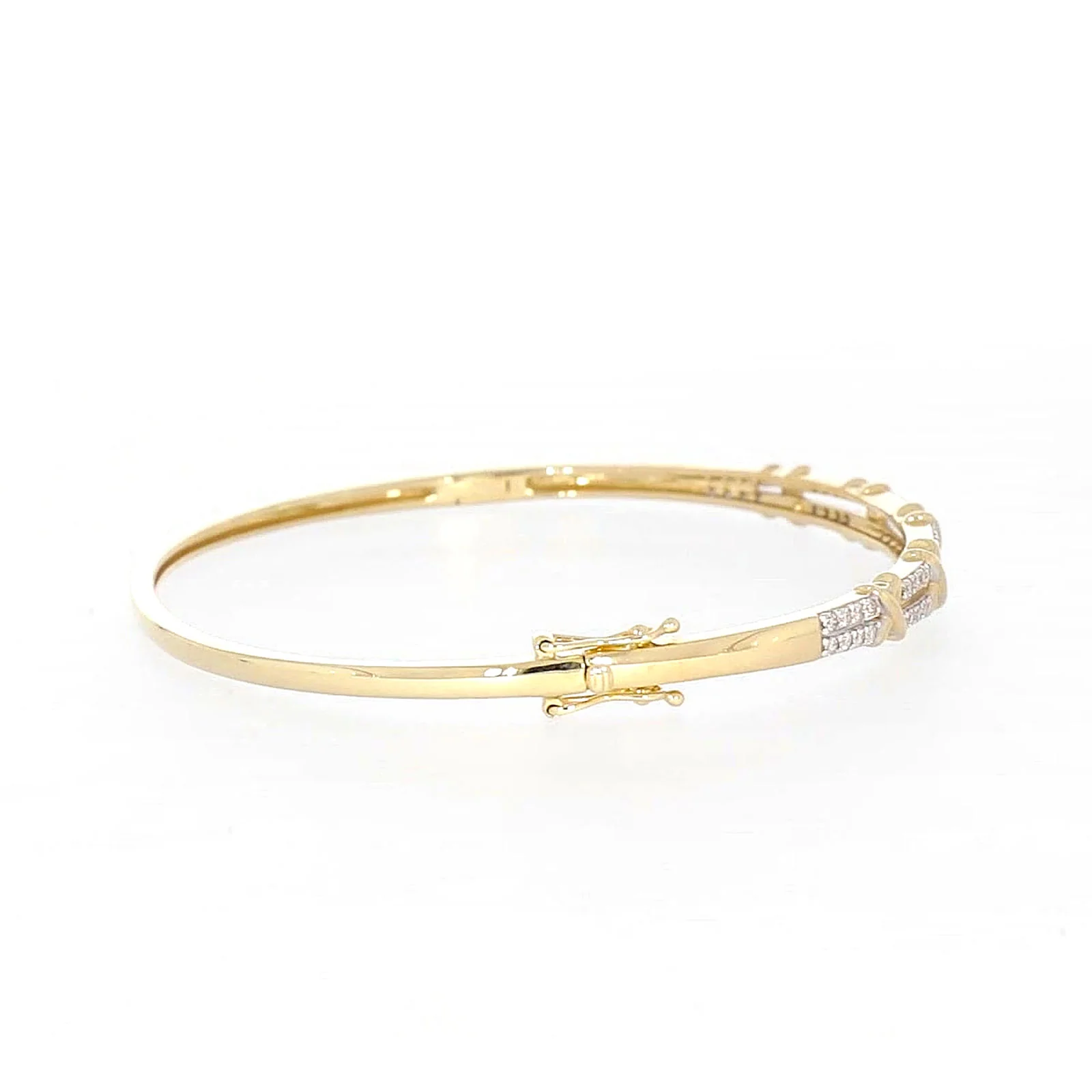 9ct Yellow Gold Round Brilliant Cut with 1/2 CARAT tw of Diamonds Bangle - Image 53