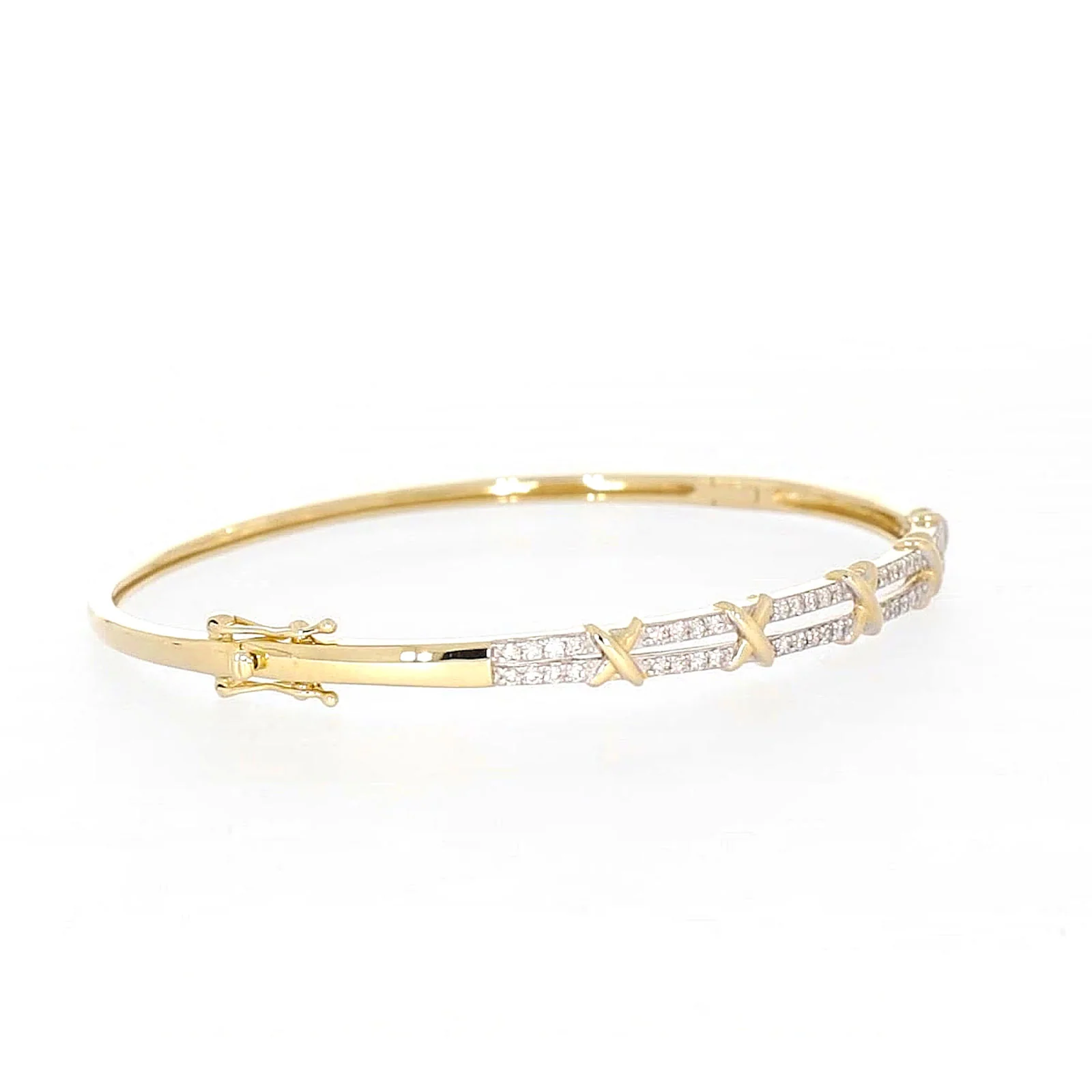 9ct Yellow Gold Round Brilliant Cut with 1/2 CARAT tw of Diamonds Bangle - Image 61