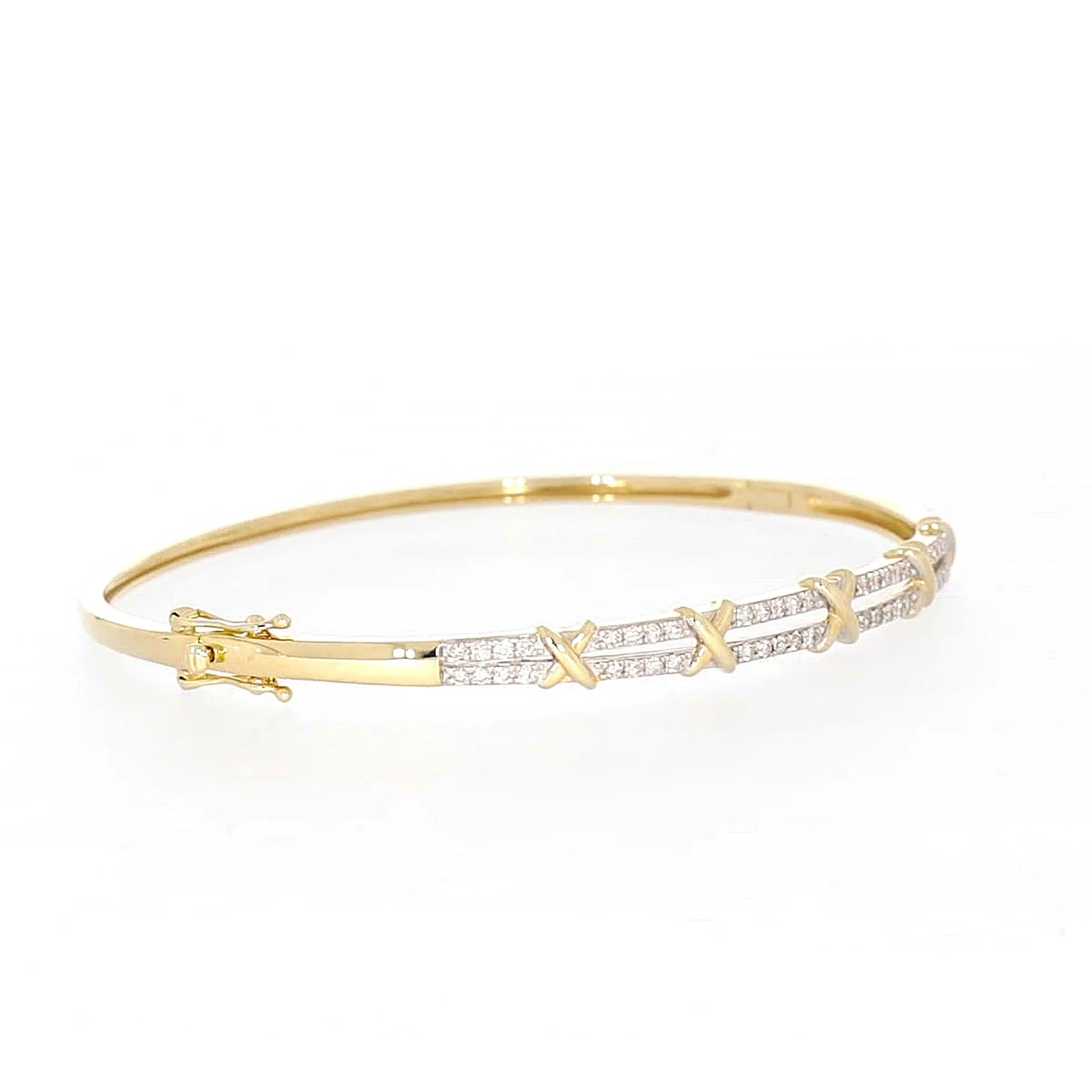 9ct Yellow Gold Round Brilliant Cut with 1/2 CARAT tw of Diamonds Bangle - Image 62