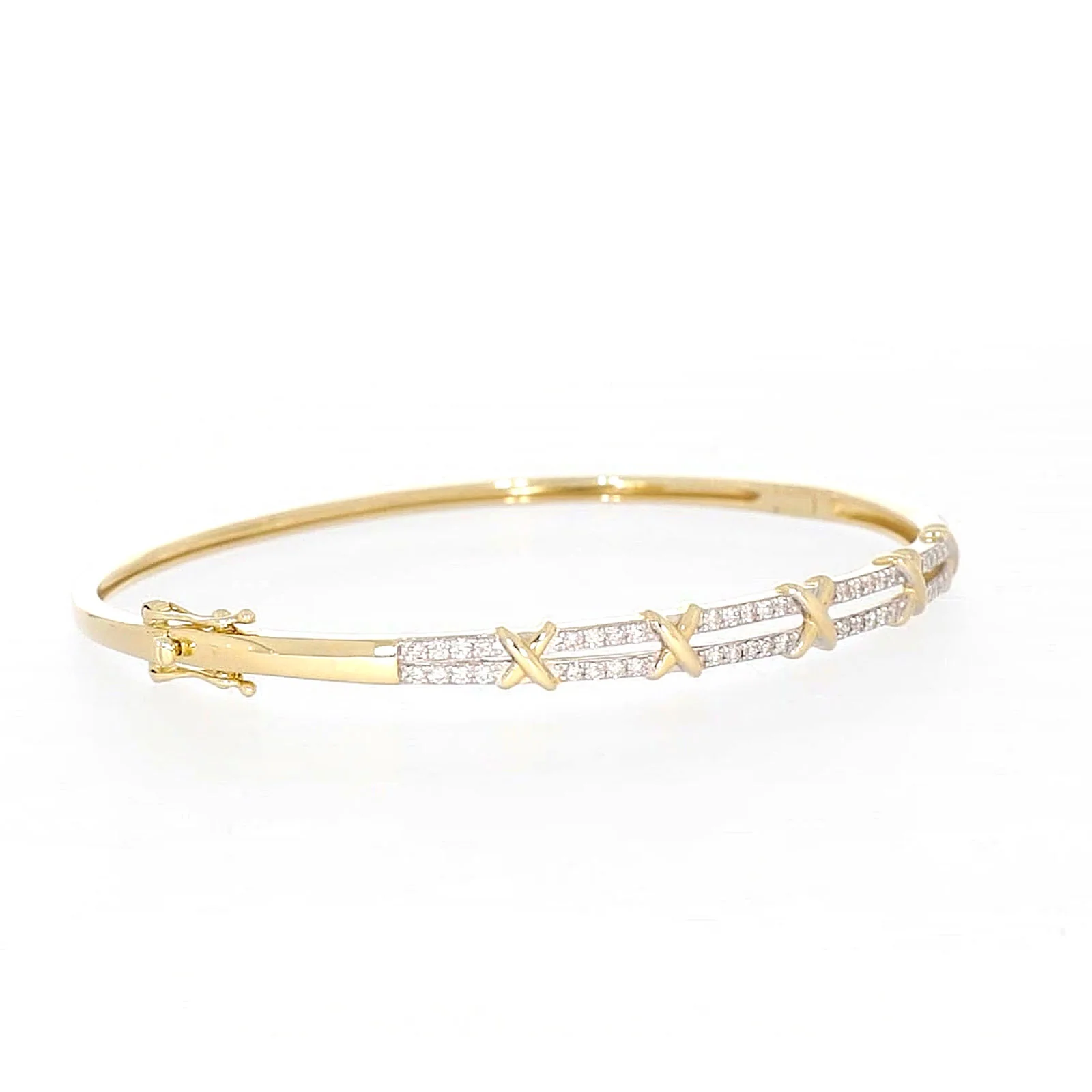 9ct Yellow Gold Round Brilliant Cut with 1/2 CARAT tw of Diamonds Bangle - Image 63