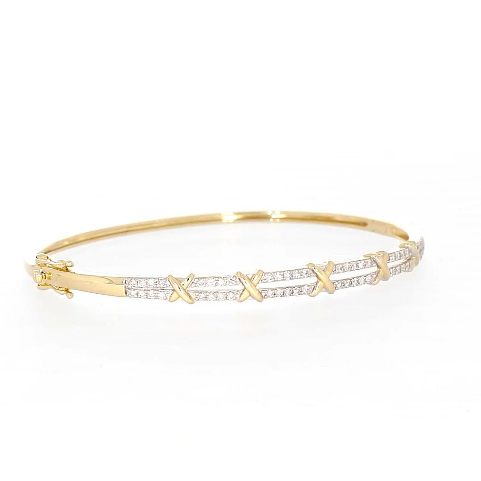 9ct Yellow Gold Round Brilliant Cut with 1/2 CARAT tw of Diamonds Bangle - Image 66