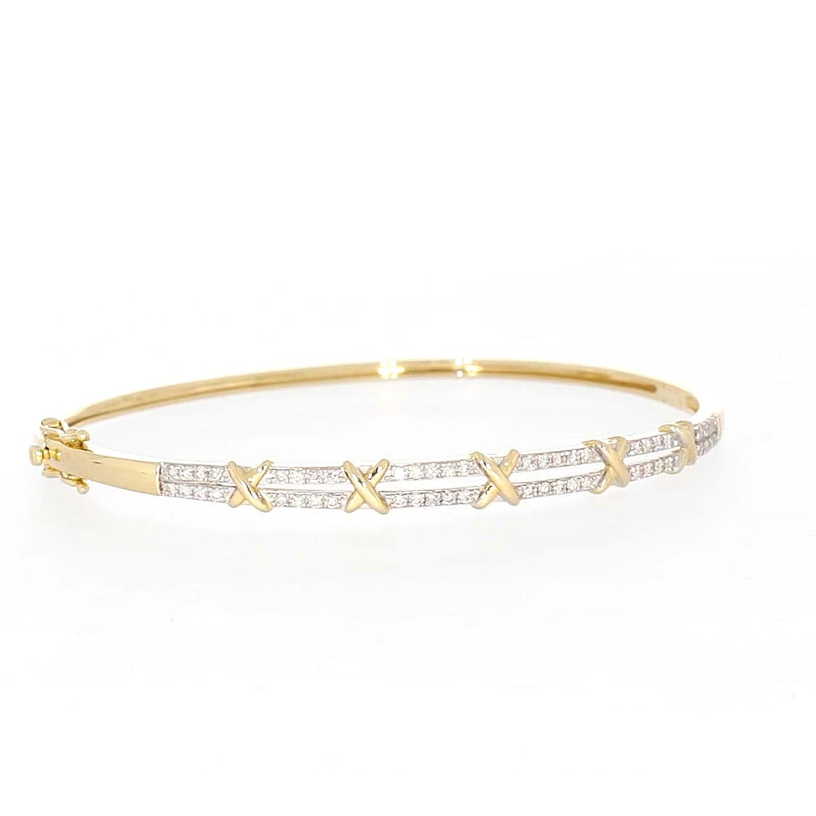 9ct Yellow Gold Round Brilliant Cut with 1/2 CARAT tw of Diamonds Bangle - Image 68