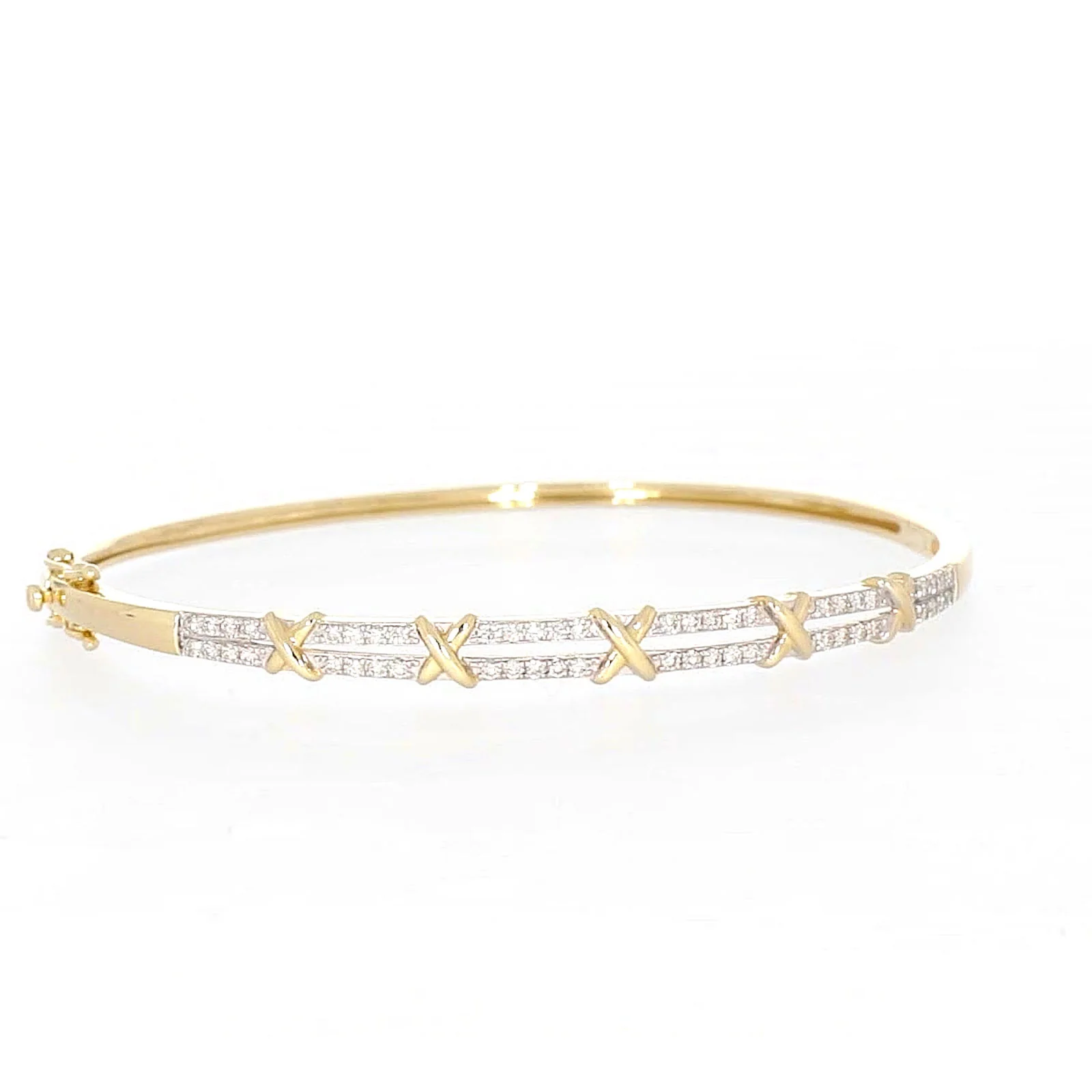 9ct Yellow Gold Round Brilliant Cut with 1/2 CARAT tw of Diamonds Bangle - Image 69