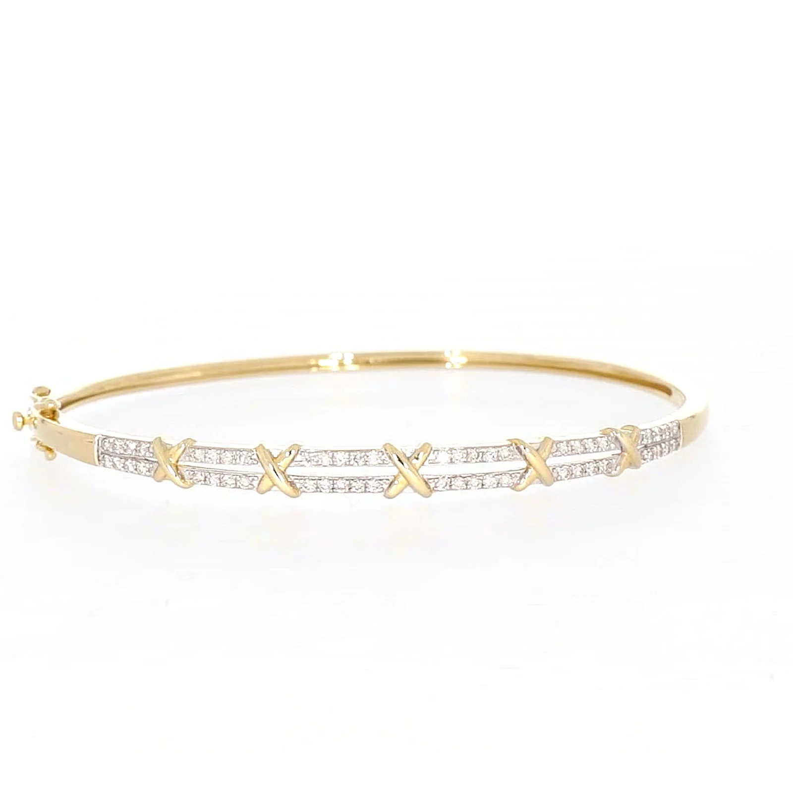 9ct Yellow Gold Round Brilliant Cut with 1/2 CARAT tw of Diamonds Bangle - Image 71