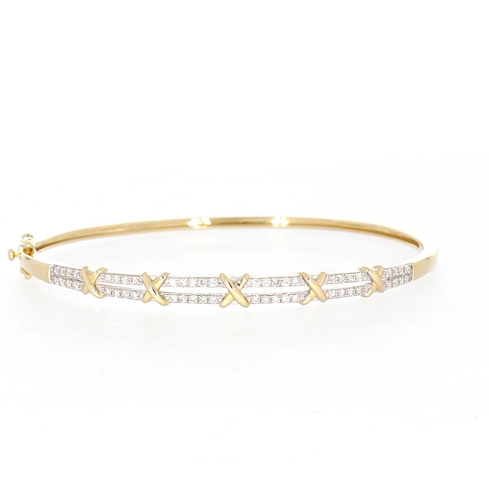 9ct Yellow Gold Round Brilliant Cut with 1/2 CARAT tw of Diamonds Bangle - Image 72