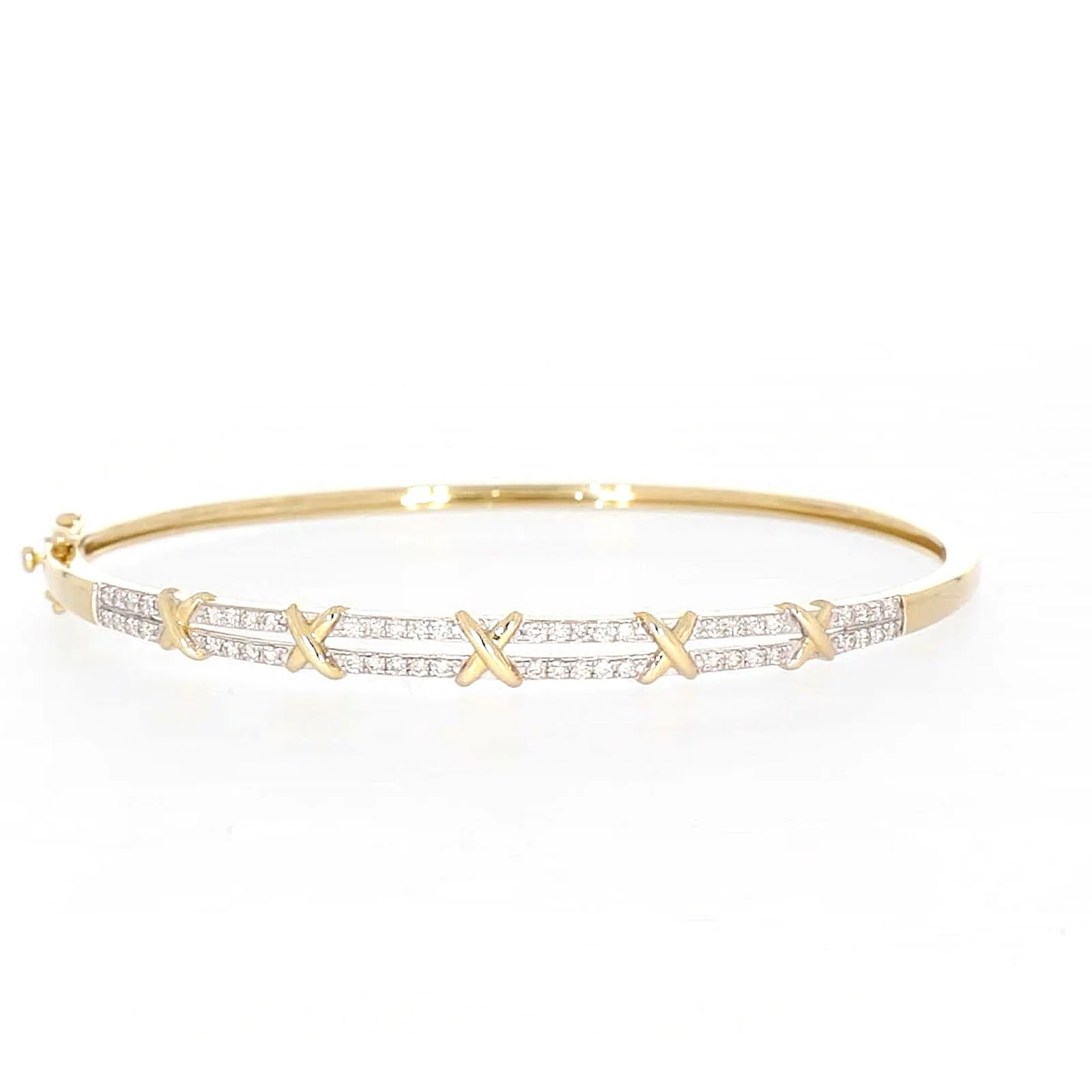 9ct Yellow Gold Round Brilliant Cut with 1/2 CARAT tw of Diamonds Bangle - Image 73